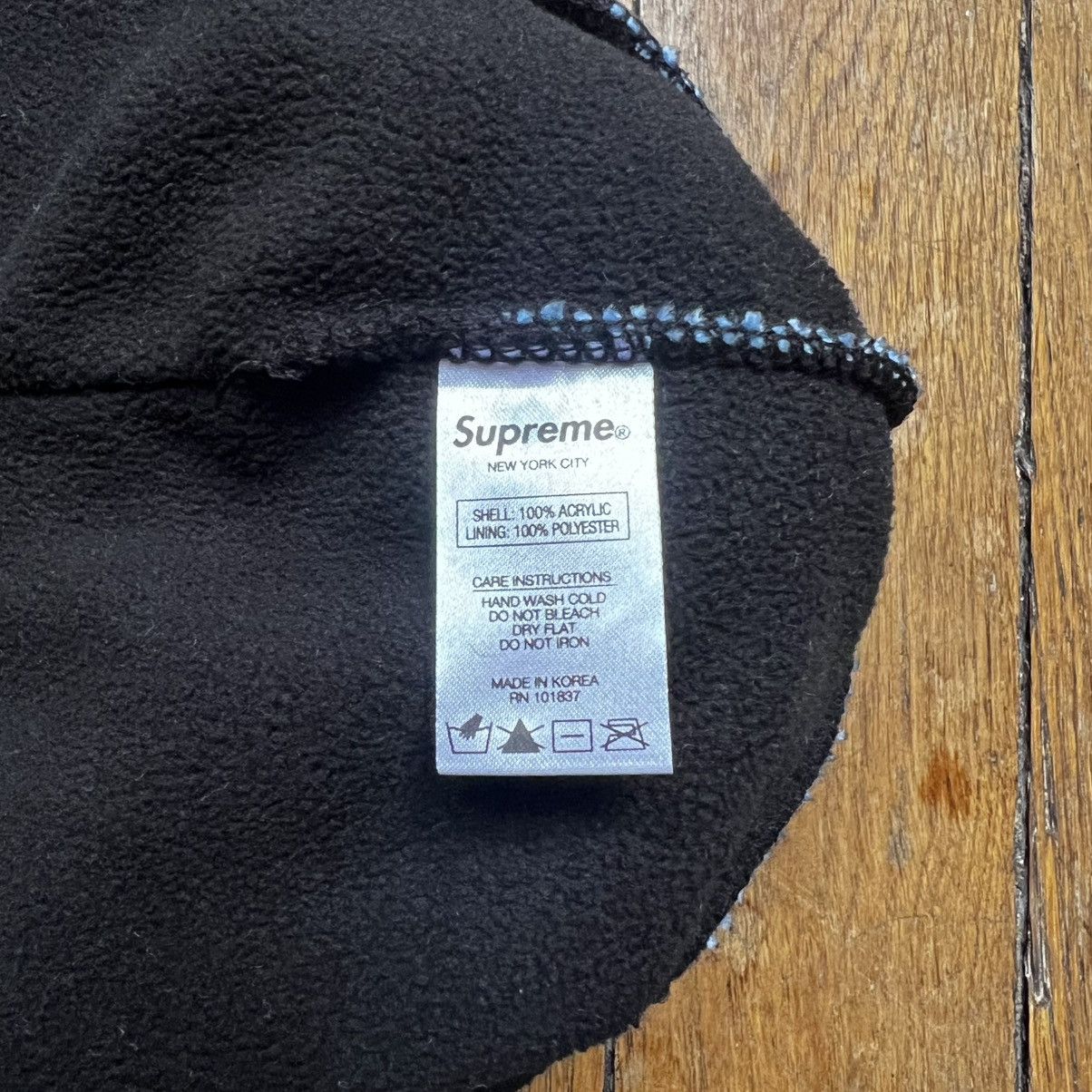Supreme Supreme Split Logo Earflap Beanie White Baby Blue Bladee Size ONE SIZE - 6 Thumbnail