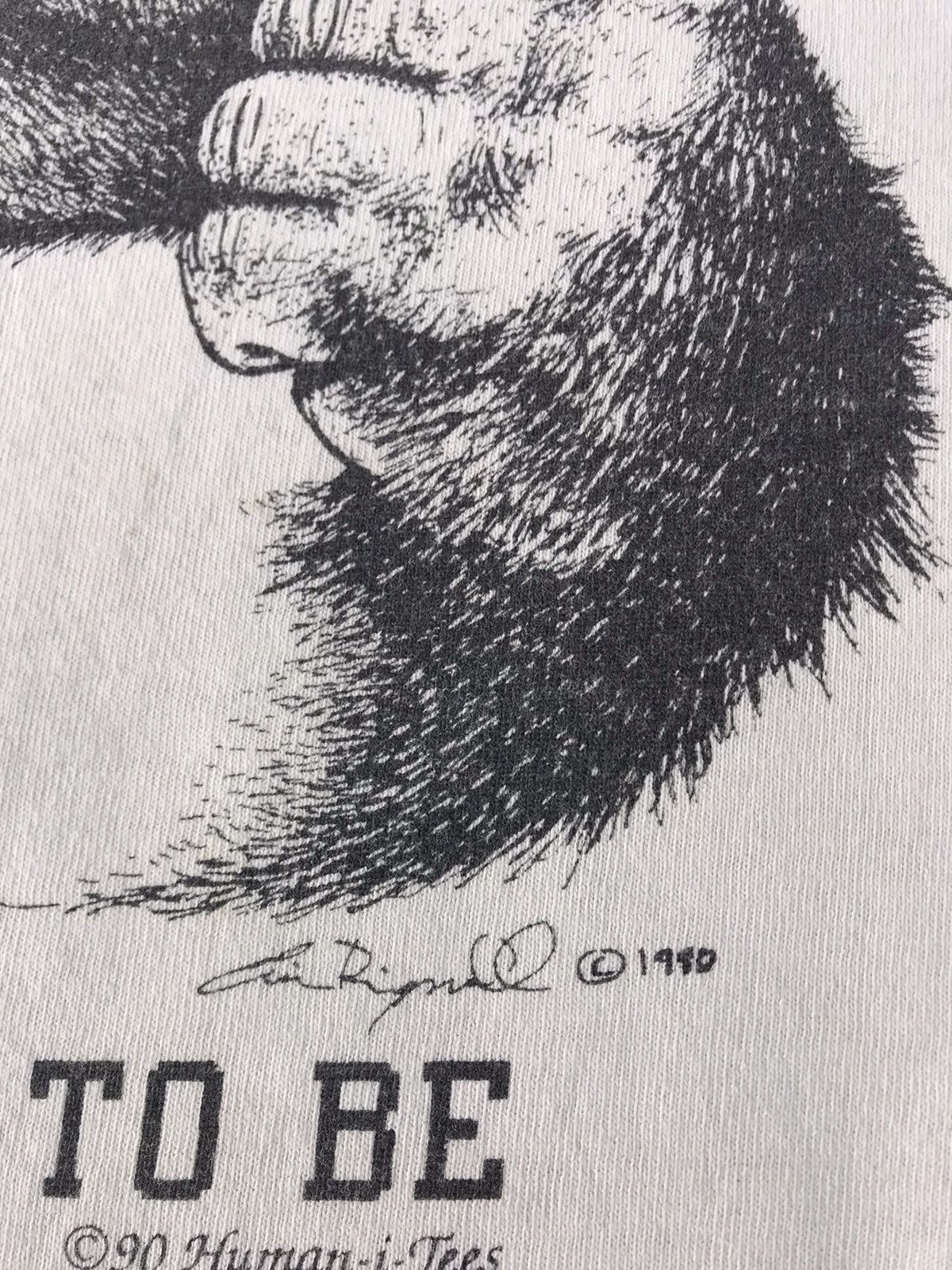 Japanese Brand 90s Human I Tees To Be Or Not To Be Humour Big Ape Printed Size US XL / EU 56 / 4 - 5 Thumbnail