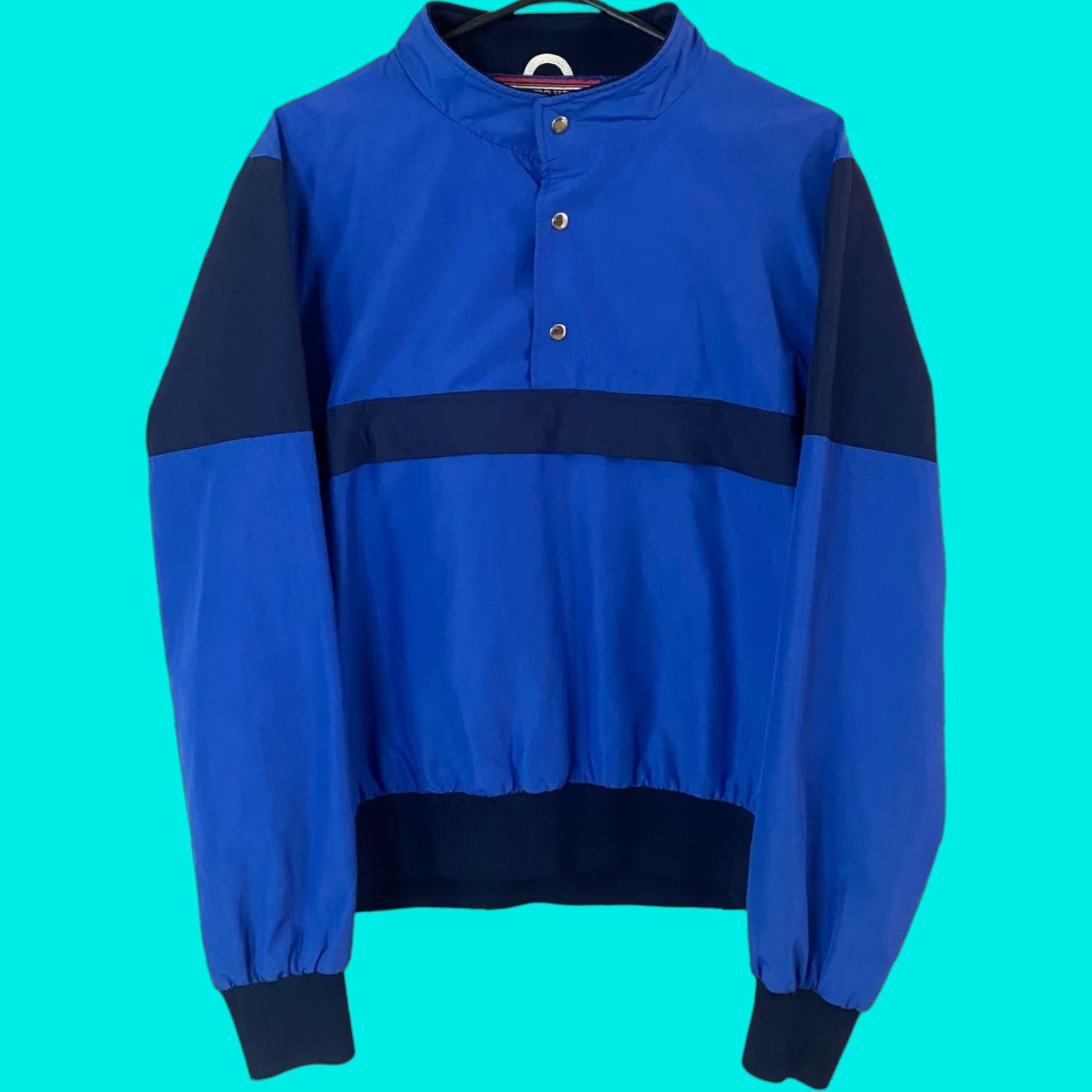 Etro VINTAGE Sports Wrap Jacket Blue Women L Outerwear Snap-Closure Retro Quarter-Button Size L / US 10 / IT 46 - 1 Thumbnail
