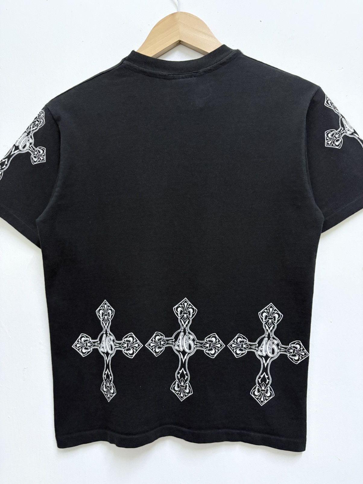 A&G Rock Vintage 90's A&G Rock N Roll Couture - Gothic Cross T-Shirt Size US S / EU 44-46 / 1 - 4 Thumbnail