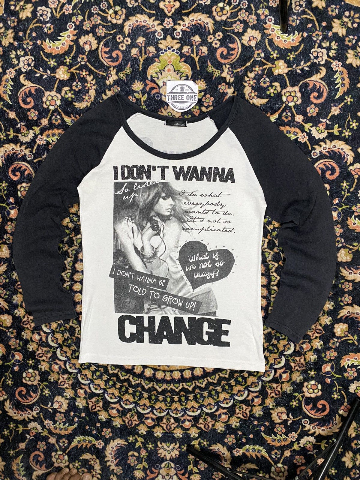 Spinkle poem I DONT WANNA CHANGE long sleeve