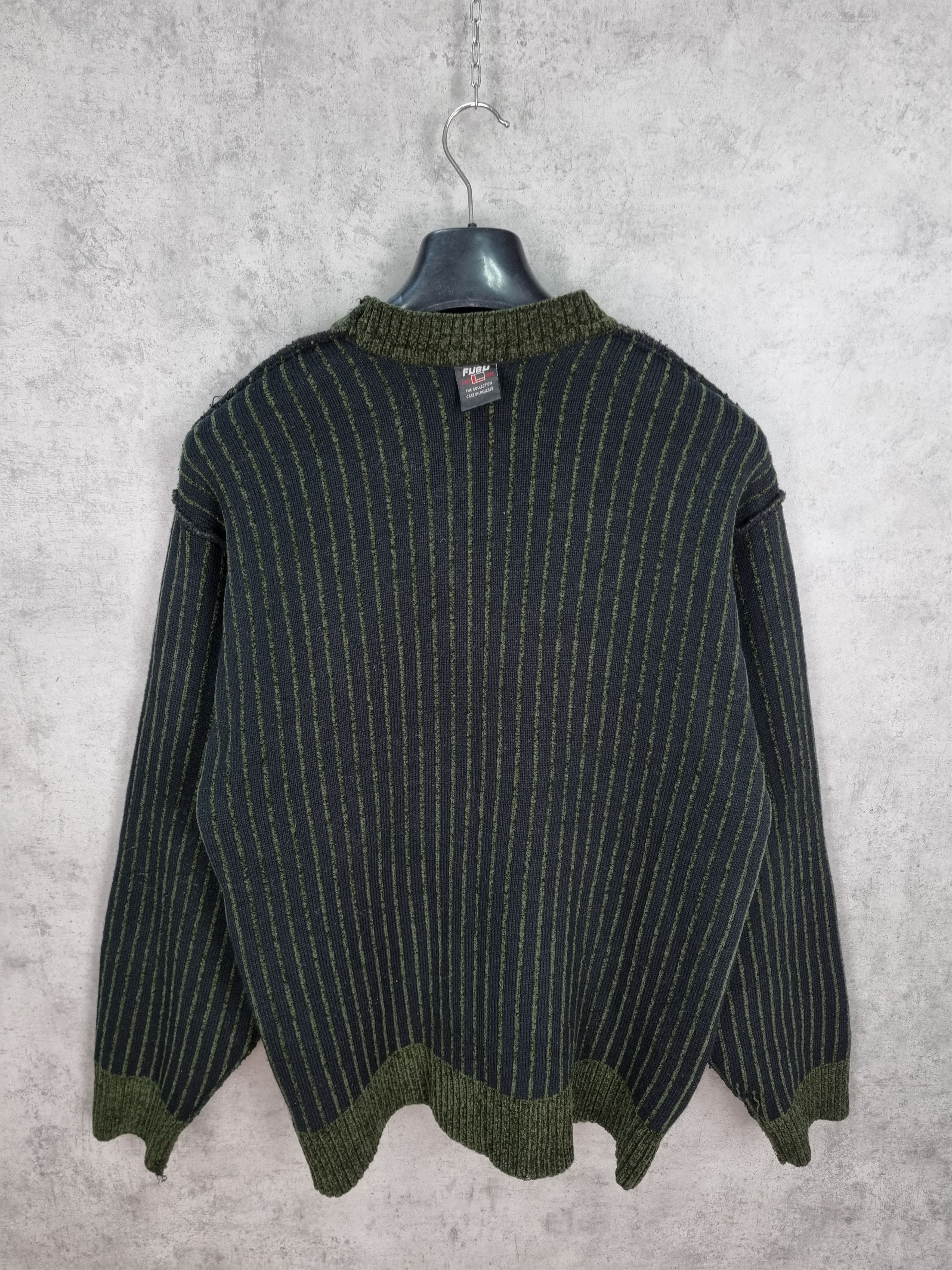 Fubu × Vintage Fubu Velour Striped Vintage Sweater Size US L / EU 52-54 / 3 - 12 Thumbnail