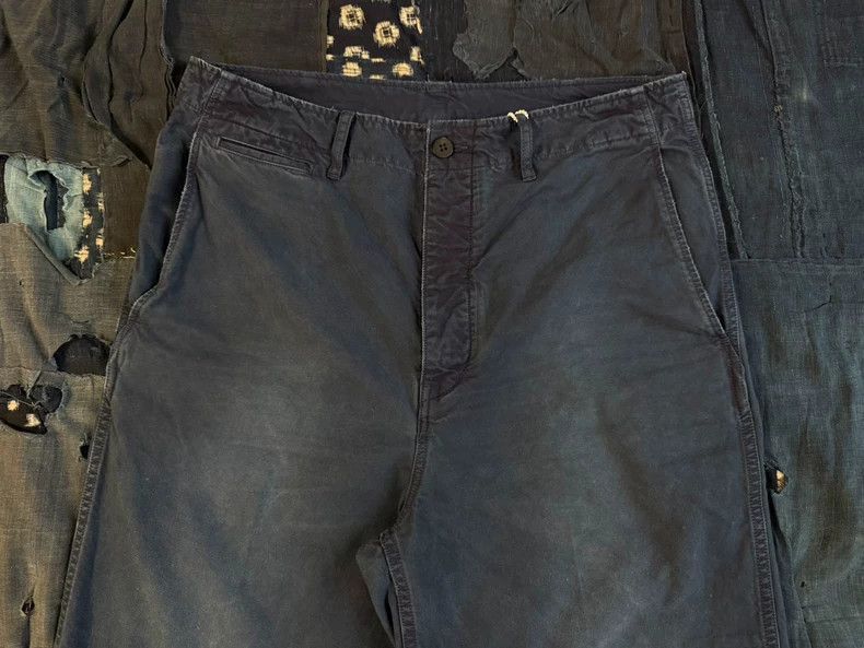 Visvim VISVIM EX Wide Chino Pants Crash Indigo-2506 Size US 26 / EU 42 - 3 Thumbnail