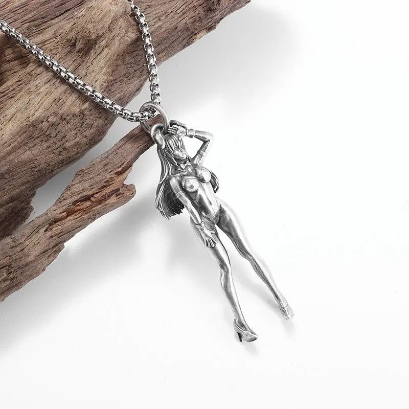 Vintage Cute Bunny Girl Pendant Necklace Size ONE SIZE - 3 Thumbnail