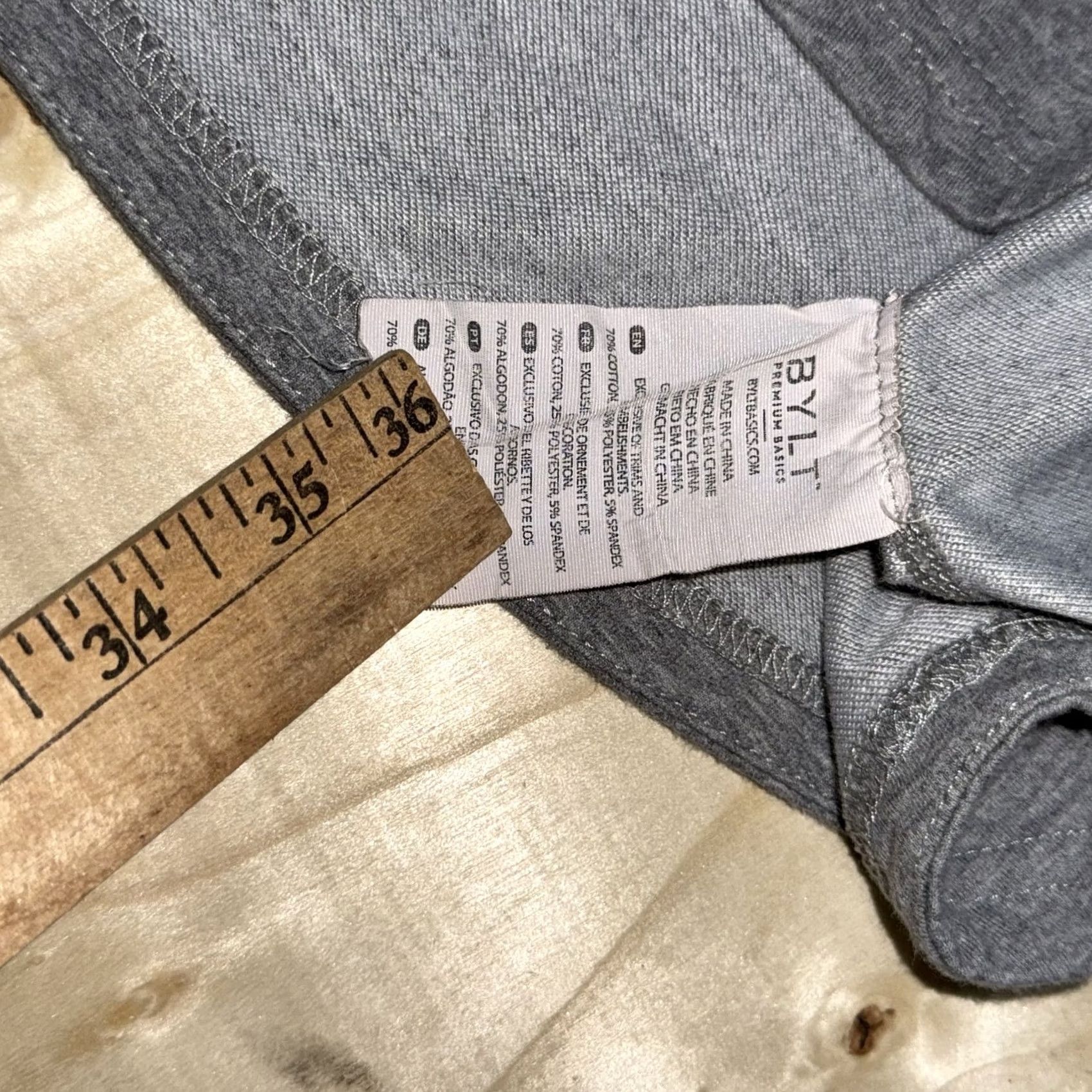 Other BYLT Shirt Mens Large Gray Drop-Cut Crewneck Premium Basics Size US L / EU 52-54 / 3 - 4 Thumbnail