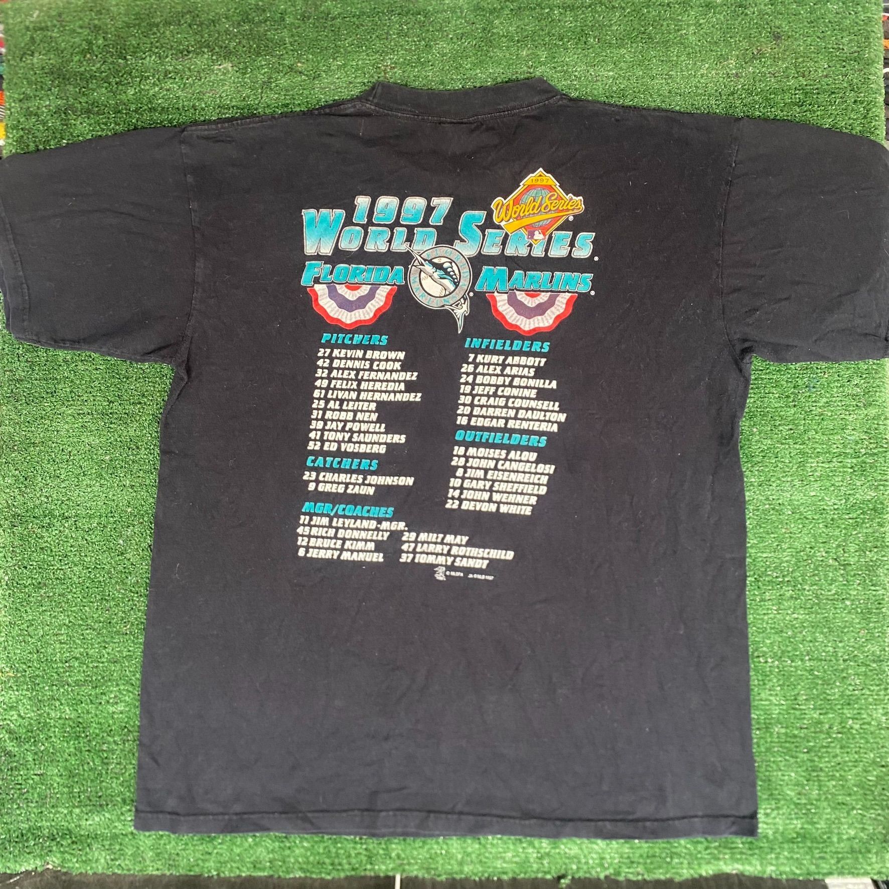 MLB Vintage 90s Florida Marlins Shirt MLB Baseball Miami Tee Size US XL / EU 56 / 4 - 5 Thumbnail