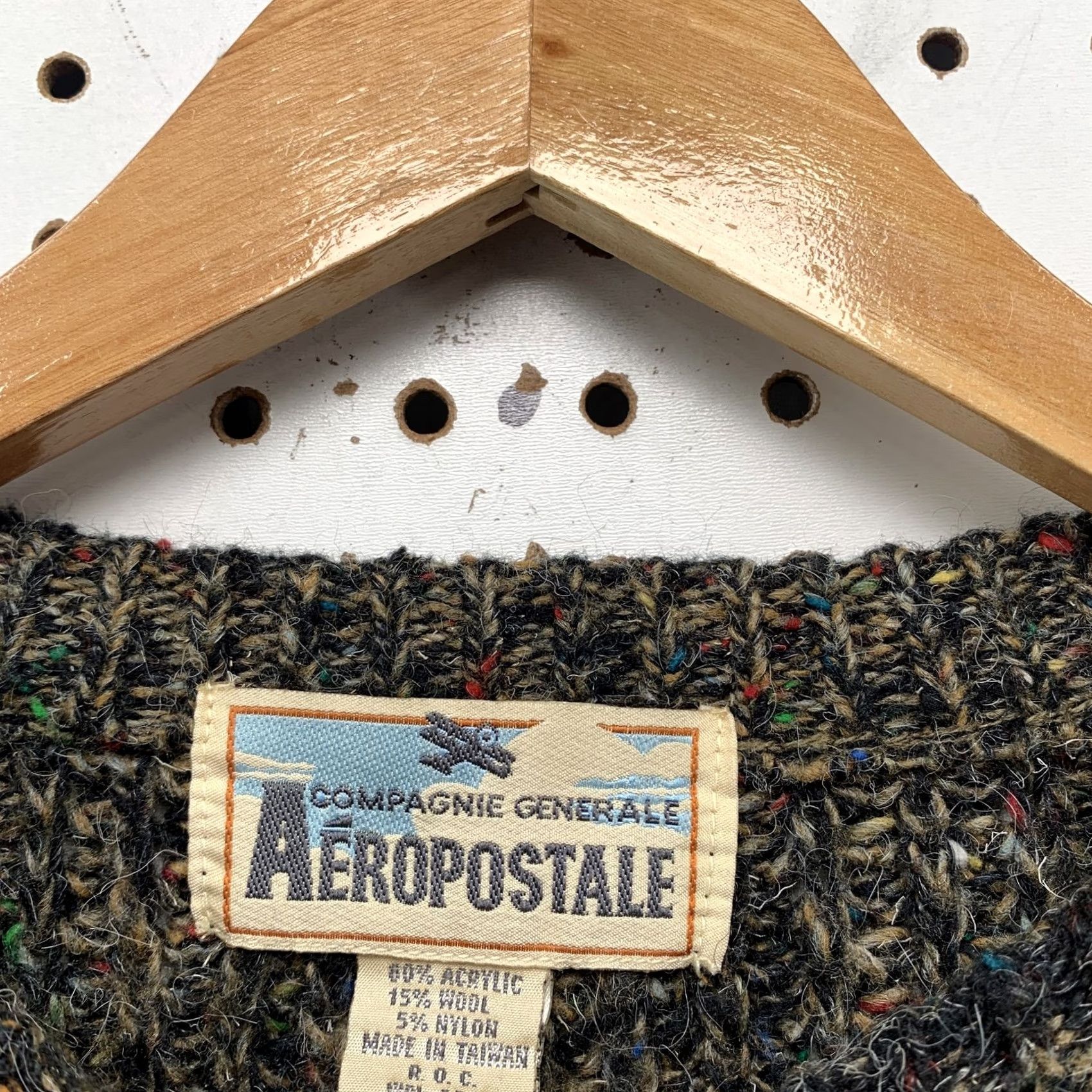 Aeropostale VINTAGE Aeropostale Sweater Mens Medium Rib Knit Wool Crewneck Pullover Size US M / EU 48-50 / 2 - 2 Thumbnail