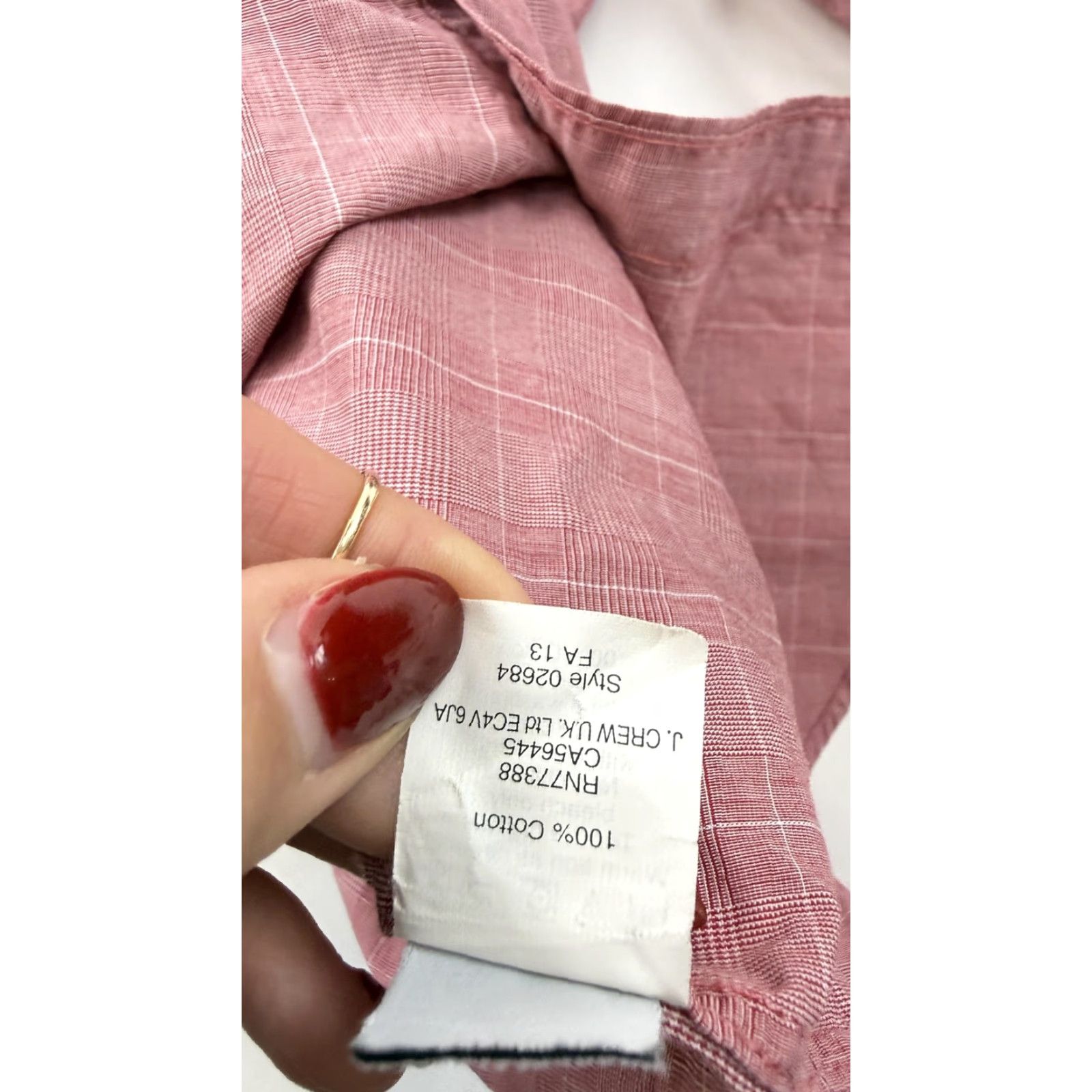 J.Crew J.Crew Shirt Ludlow Mens Medium Red Check 120s 2 Ply Cotton Button Down Size US M / EU 48-50 / 2 - 7 Thumbnail
