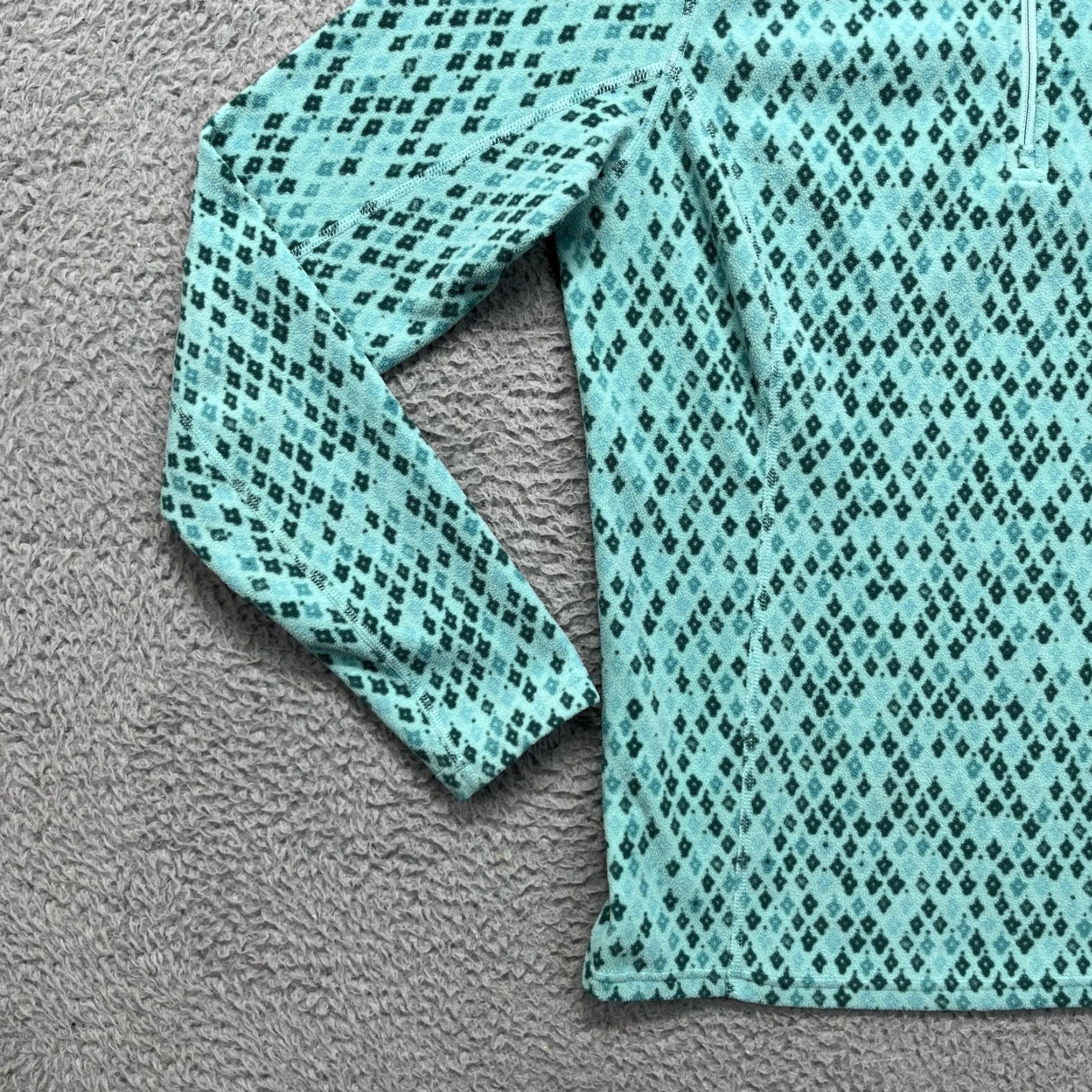 The North Face The North Face Fleece Jacket Womens Medium Blue 1/4 Zip Geometric Print C788 Size M / US 6-8 / IT 42-44 - 4 Thumbnail