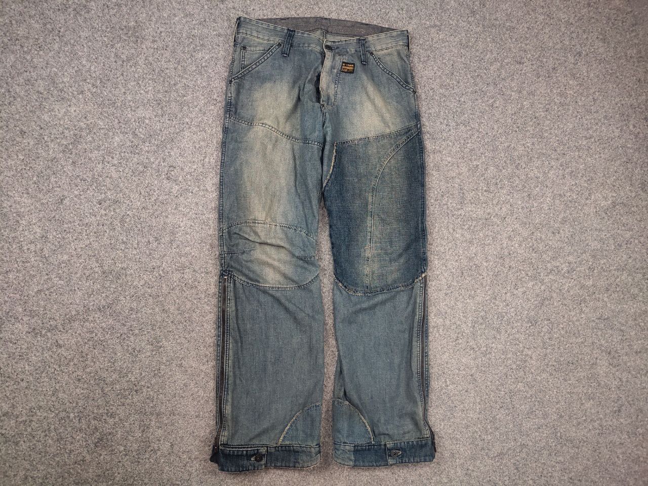 G-Star Rare Vintage G Star Raw Concept elwood Y2K Baggy Zip Jeans Size US 33 - 4 Thumbnail