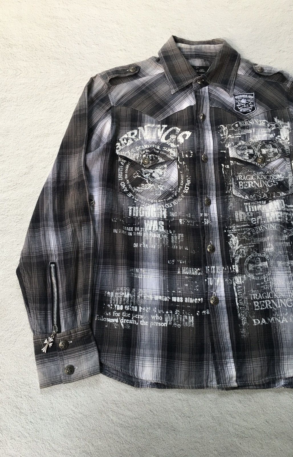 If Six Was Nine Y2K Bernings-Sho Poem Button Shirt Size US M / EU 48-50 / 2 - 2 Thumbnail