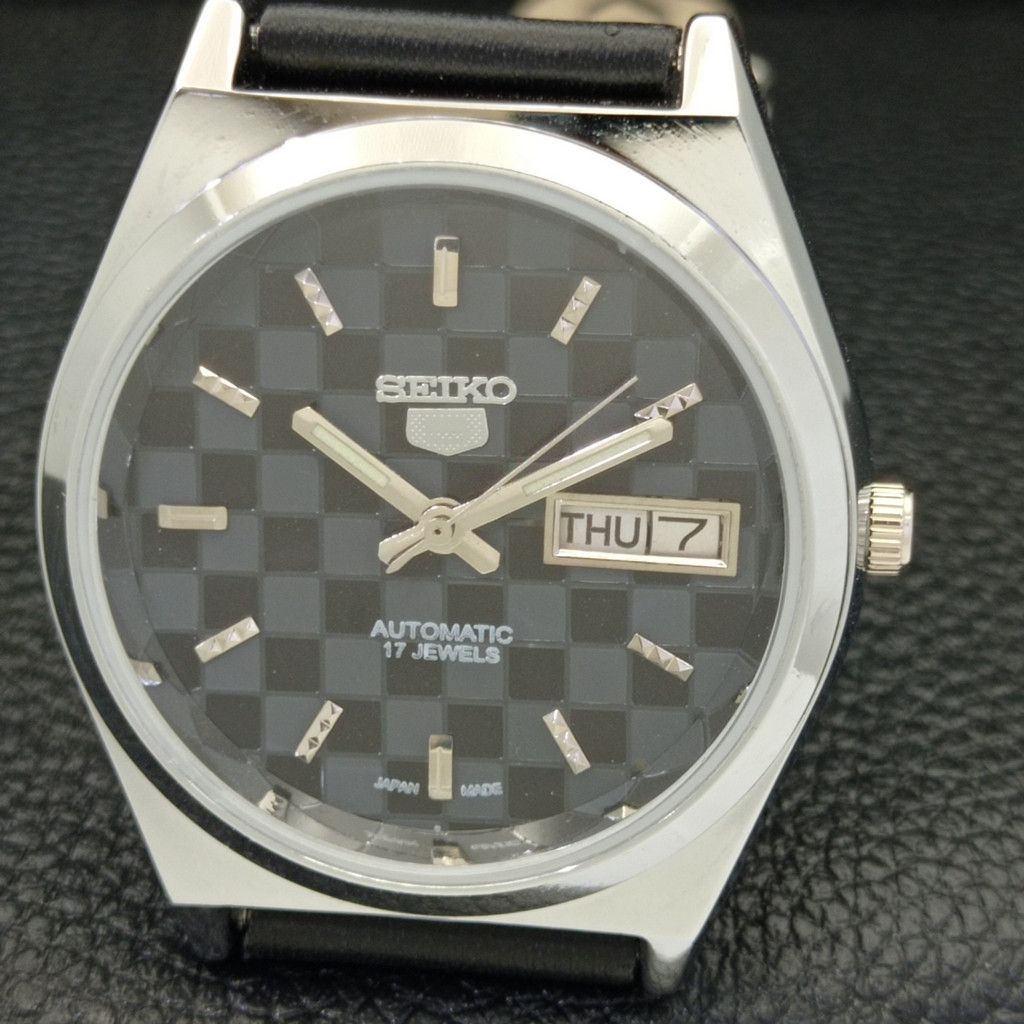 Seiko REFURBISHED VINTAGE SEIKO 5 AUTO JAPAN MENS WATCH a440222 Size 38 - 3 Thumbnail