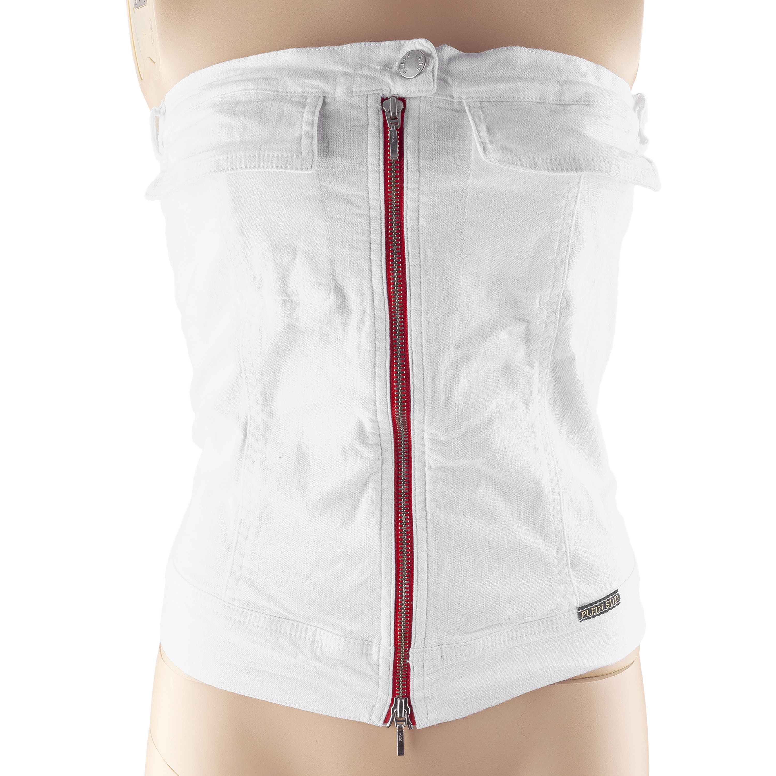 plein sud Plein Sud White Vintage Bustier Top Size L / US 10 / IT 46 - 2 Thumbnail