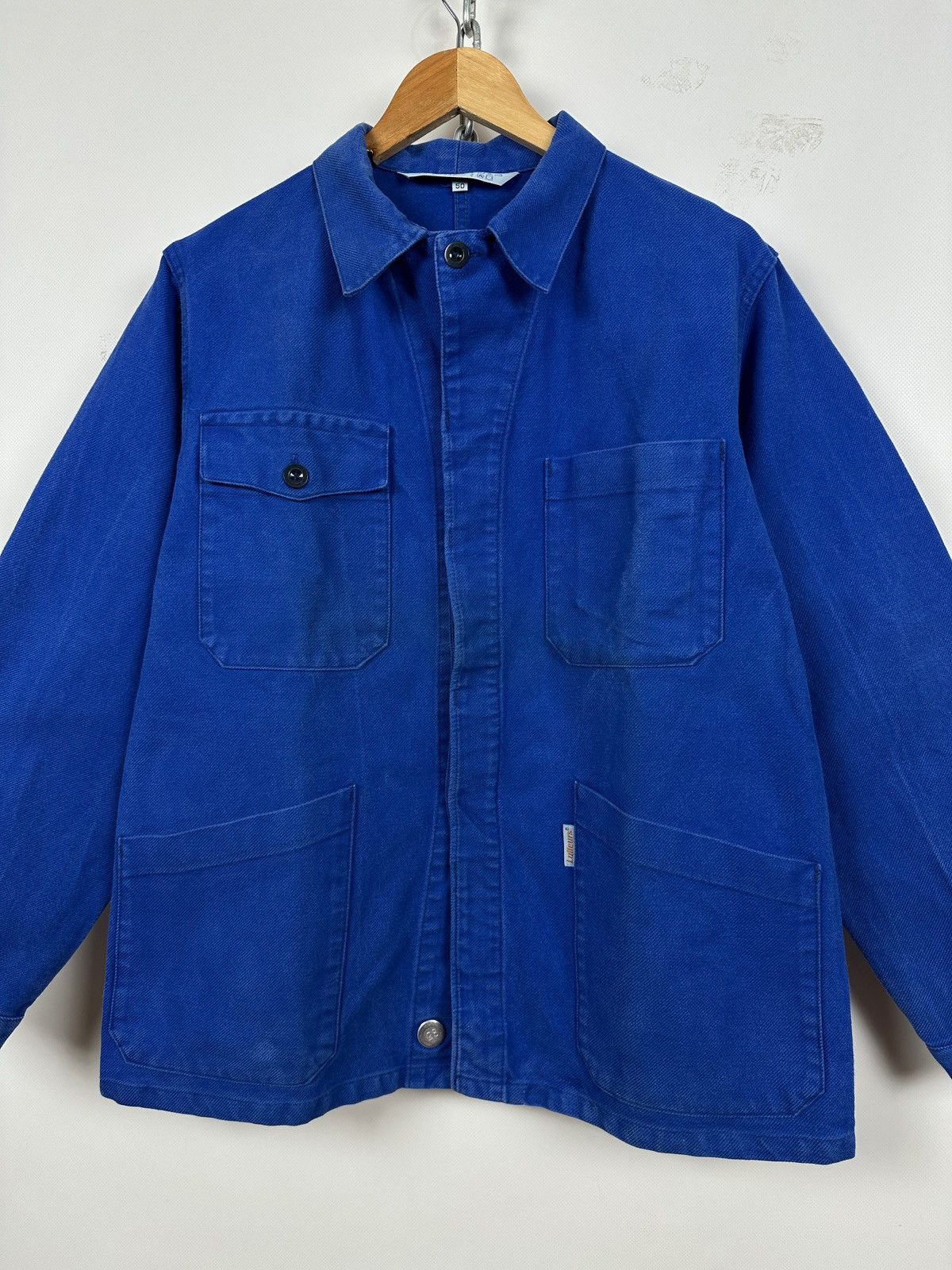 Le Laboureur 80s Vintage Lutteurs French Workwear Sanfor Chore Jacket Size US M / EU 48-50 / 2 - 5 Thumbnail