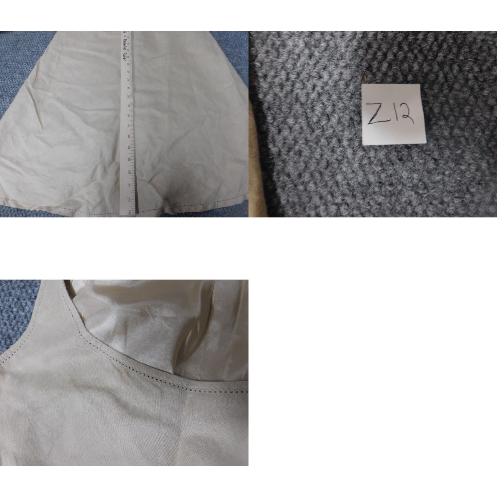Willi Smith Willi Smith Dress Womens 8 Beige A-line Midi Crew Neck Puff Sleeve Knit Nylon Polyester Lined Vintage No (Casual Winter) Size M / US 6-8 / IT 42-44 - 8 Thumbnail
