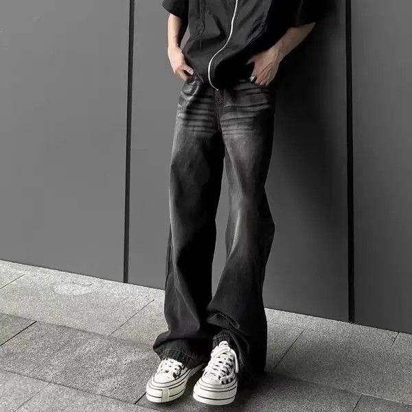 VIBE High street washed loose straight denim trousers Size US 30 / EU 46 - 6 Thumbnail