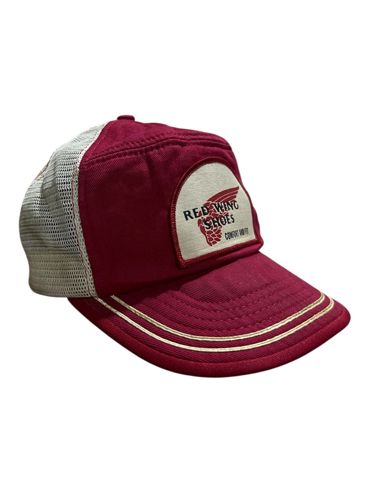 Red Wing Vintage 1980s Red Wing Made in 🇺🇸 Half Moon Mesh Trucker Cap Size ONE SIZE - 3 Thumbnail