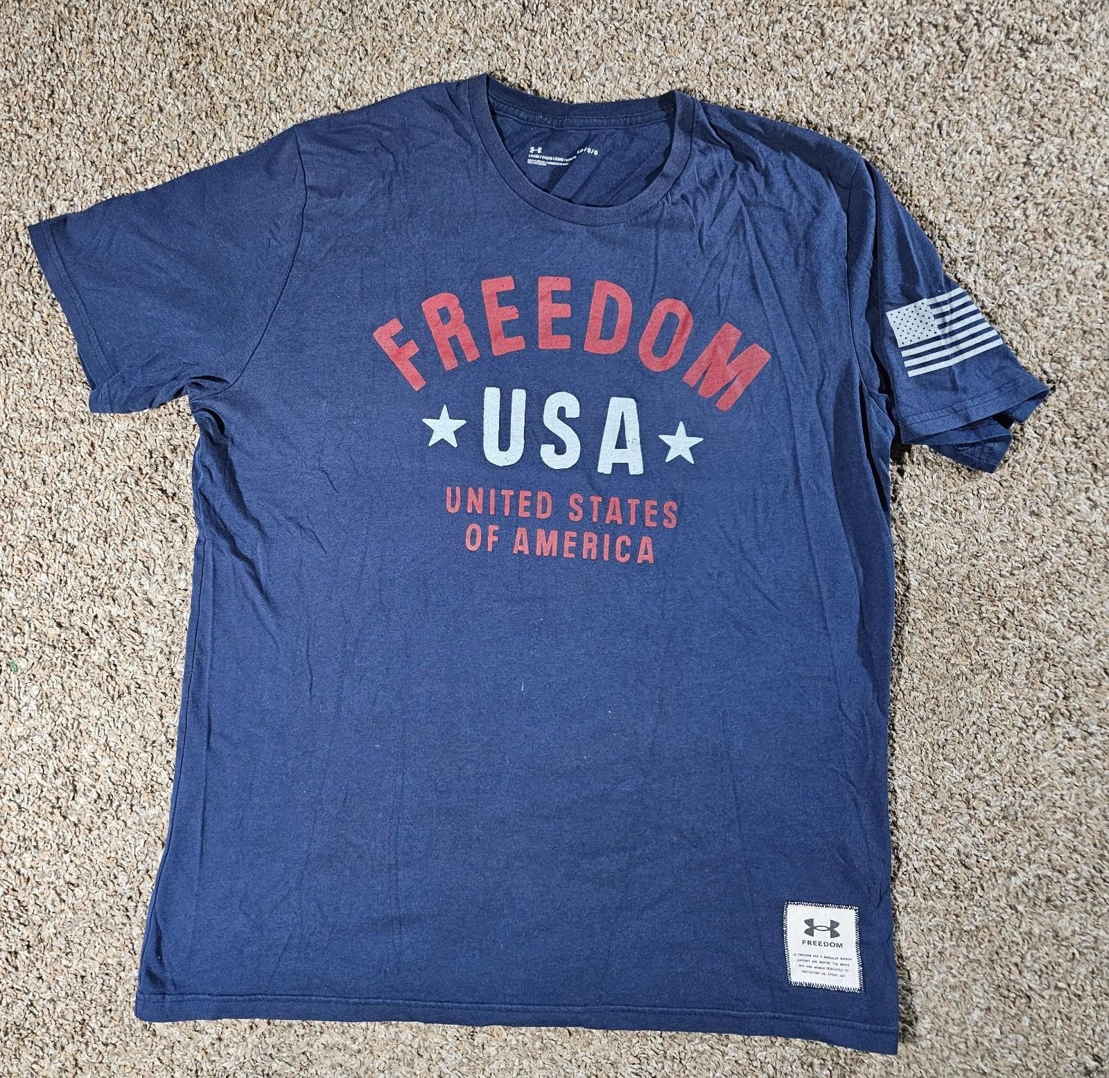 Under Armour Under Armour FREEDOM American Flag t-shirt Mens L Size US L / EU 52-54 / 3 - 1 Thumbnail