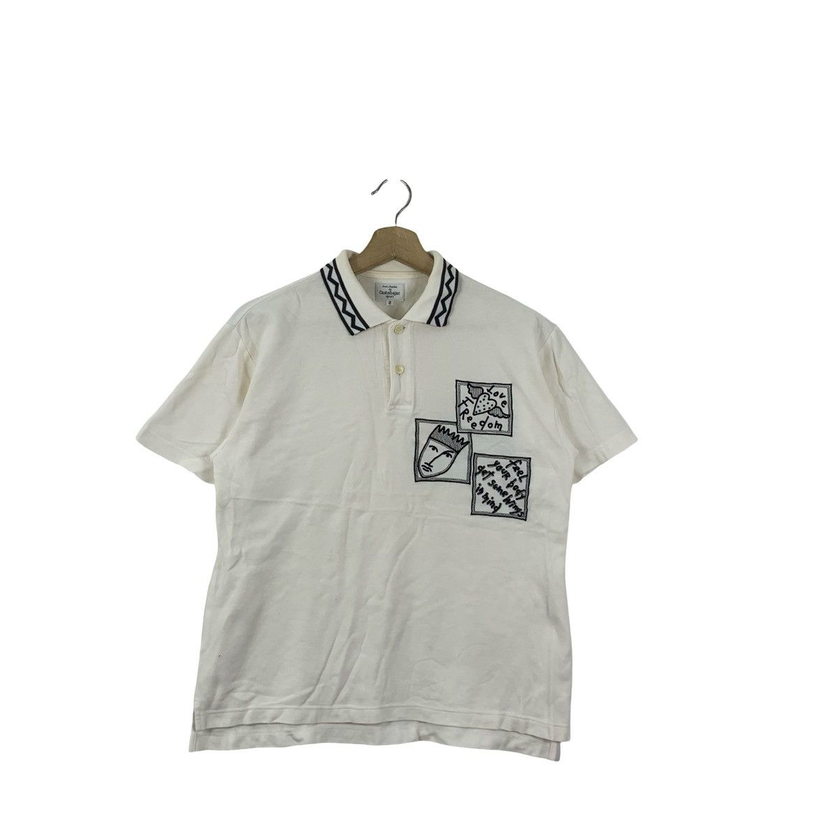 Jean Charles De Castelbajac Vintage JEAN CHARLES CASTELBAJAC Pop Culture Polo Tee Shirt Size US S / EU 44-46 / 1 - 3 Thumbnail