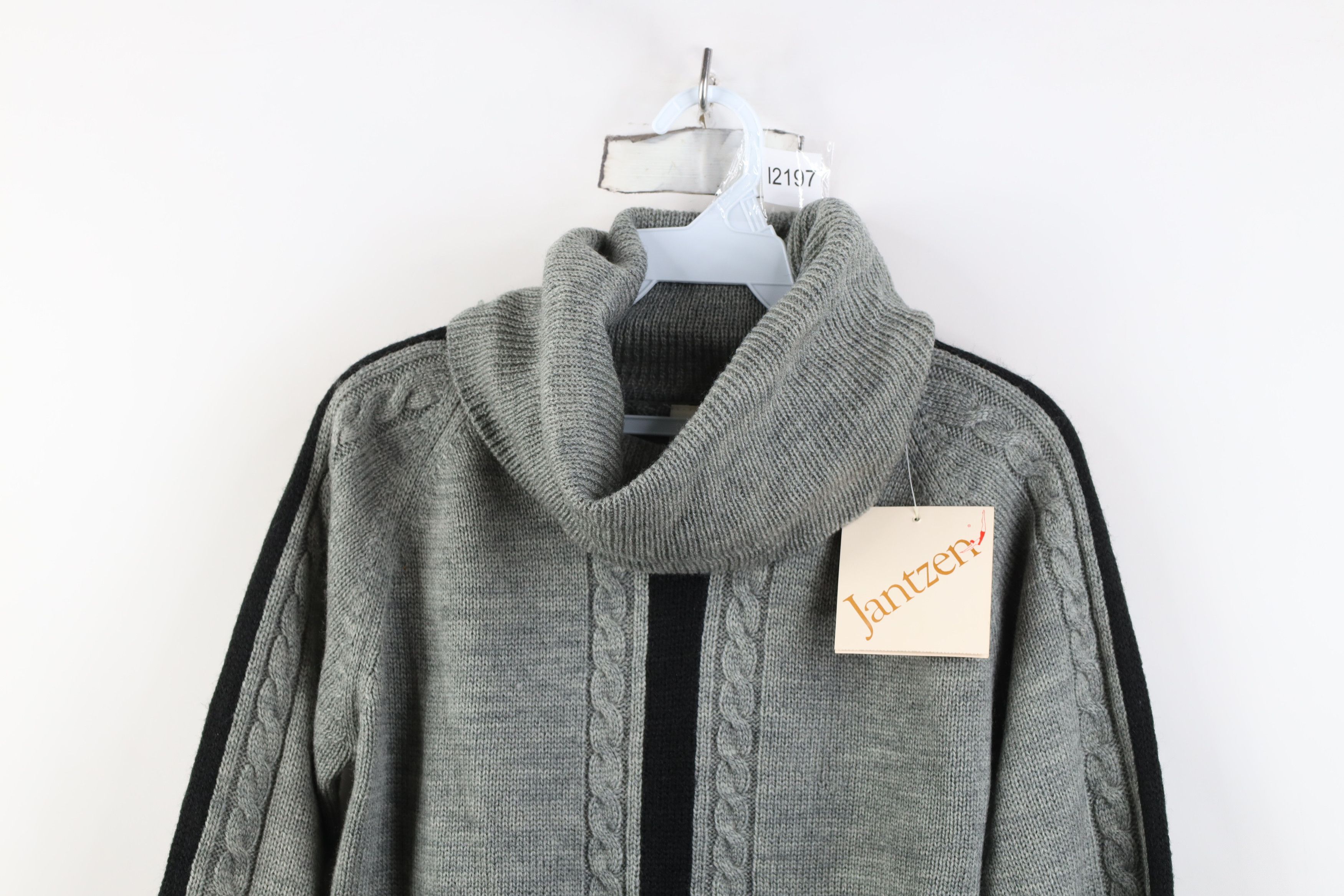 Vintage Deadstock Vintage 70s Streetwear Knit Turtleneck Sweater Size L / US 10 / IT 46 - 2 Thumbnail