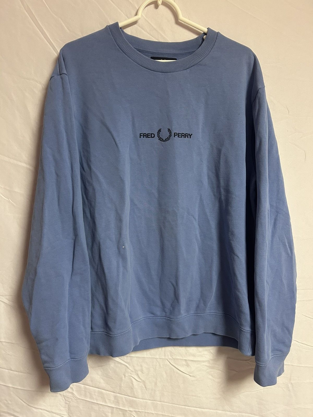 Fred Perry Fred Perry Embroidered Blue Sweater Size US XL / EU 56 / 4 - 1 Thumbnail