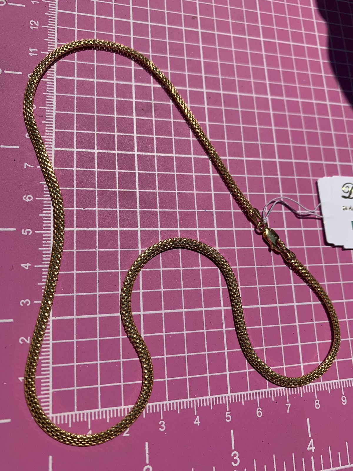 Designer Danecraft 24 Karat Gold Over 925 Sterling Silver 18” inches Size ONE SIZE - 4 Thumbnail