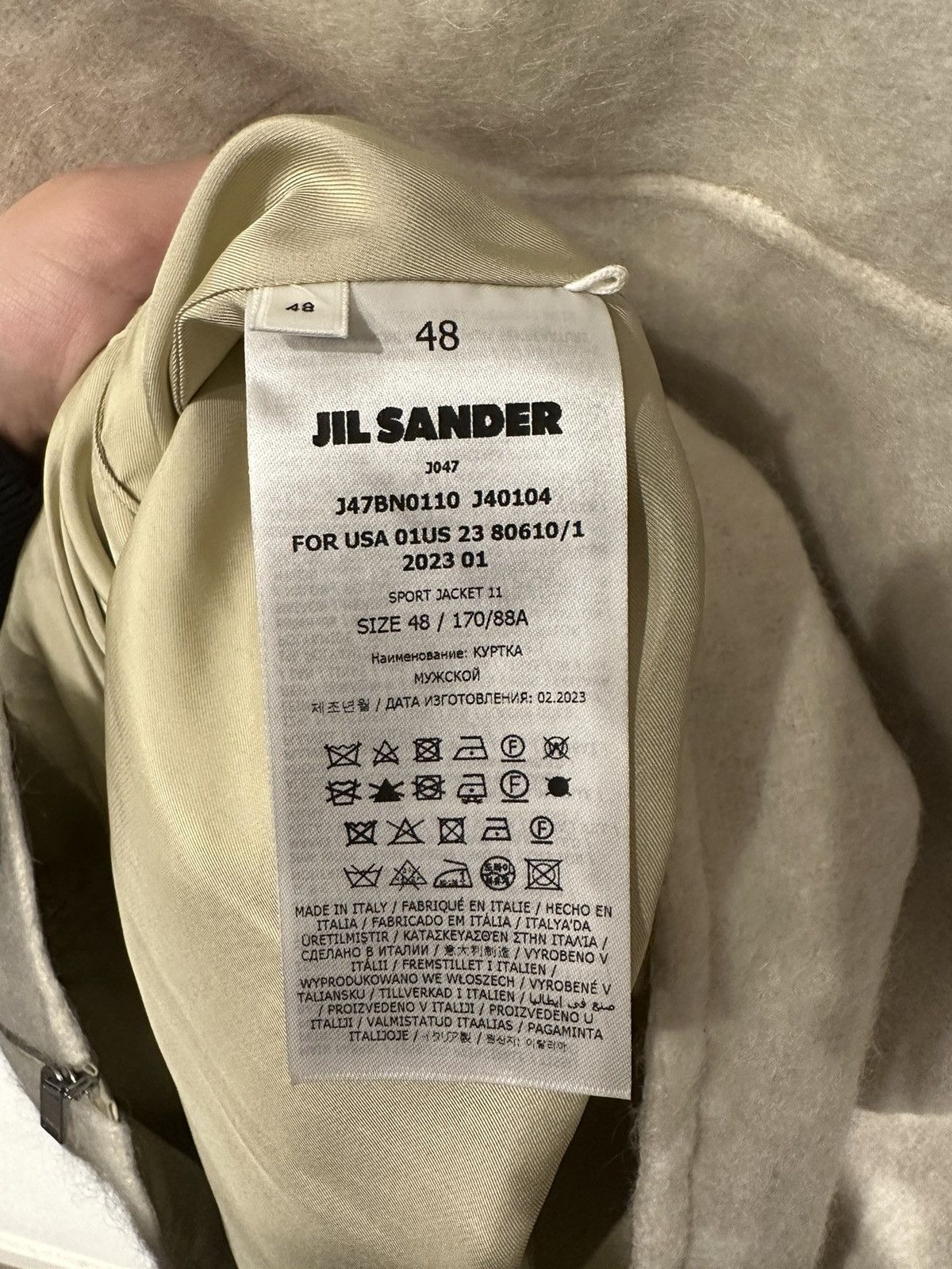 Jil Sander Wool Mohair Sports Jacket in Blue Fly Catcher Size US M / EU 48-50 / 2 - 6 Thumbnail
