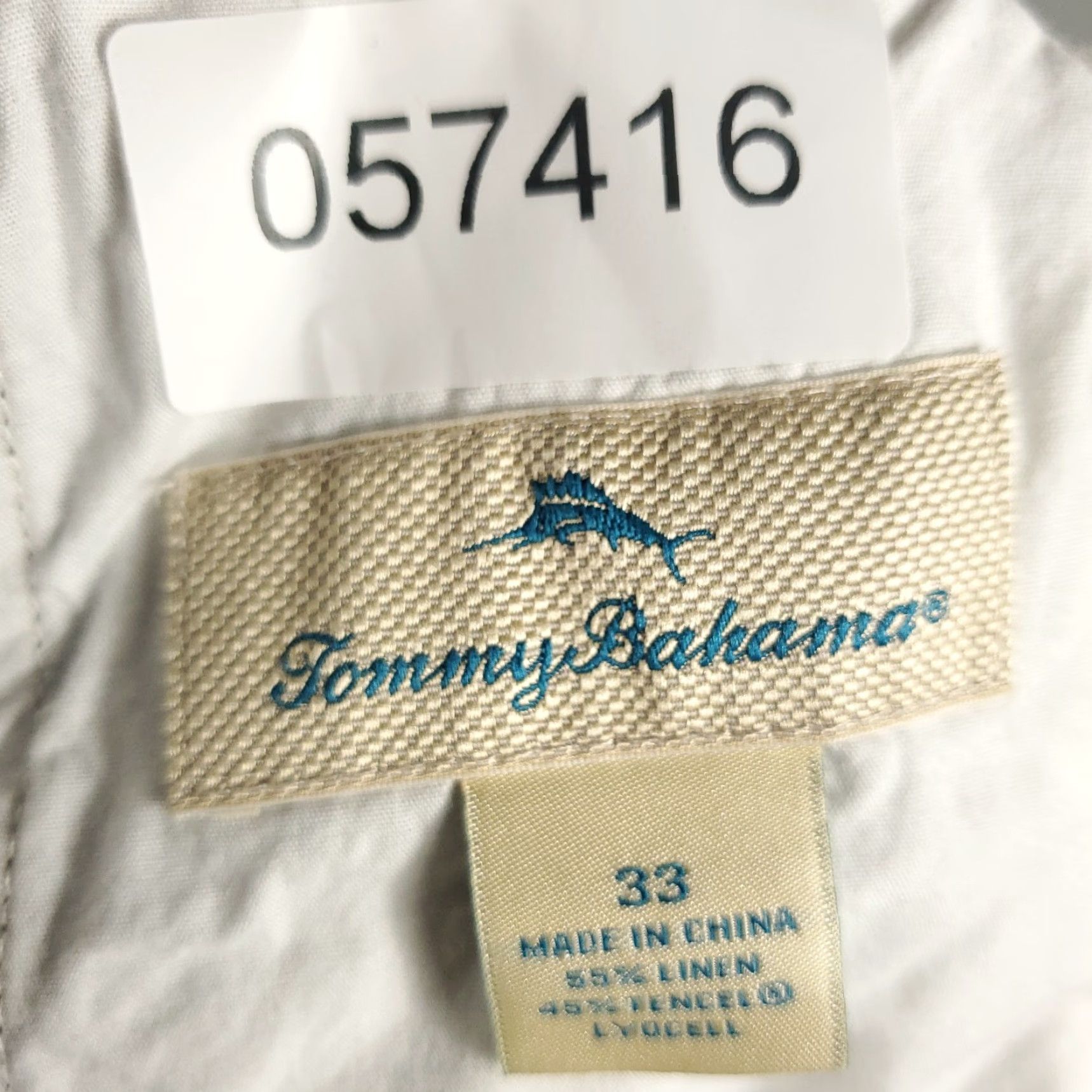 Tommy Bahama VINTAGE Tommy Bahama Shorts Men 33 Green Plaid Linen Casual Flat Front Chino Size US 33 - 8 Thumbnail