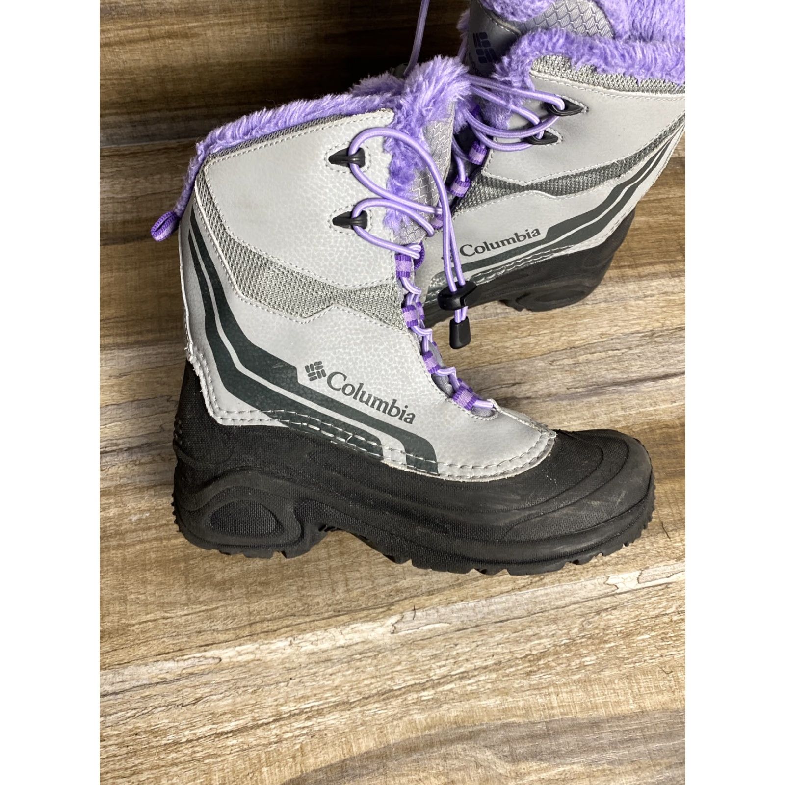 Vintage Columbia Snow Boot Womens 4 Gray Purple Waterproof Mid-Calf Omni-Heat 400 Grams Winter Sz 4 Womens Size US 4 / IT 34 - 5 Thumbnail