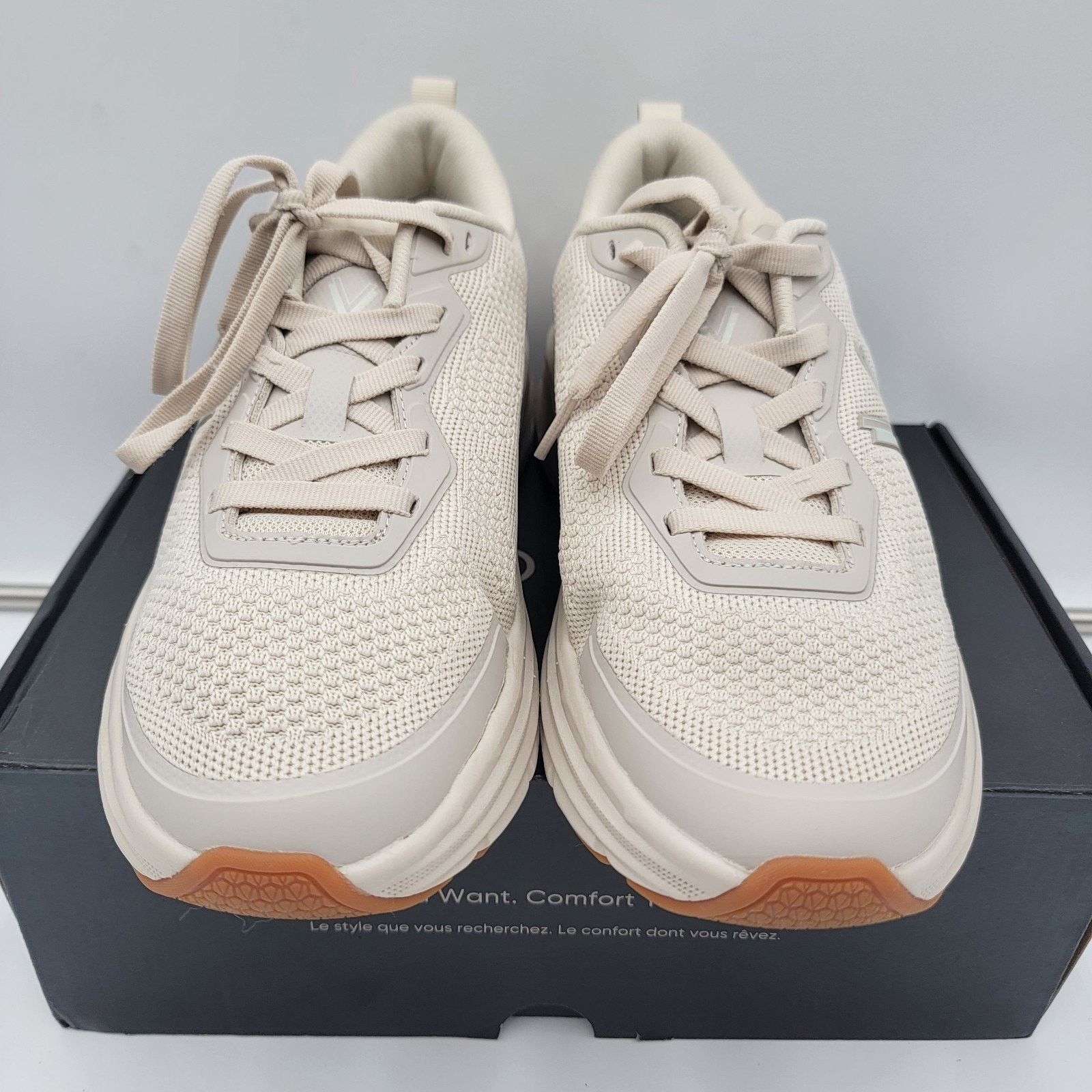 Vionic Vionic Walk Max Women's Lace Up Comfort Sneaker Cream - 9.5W Size US 9.5 / IT 39.5 - 3 Thumbnail