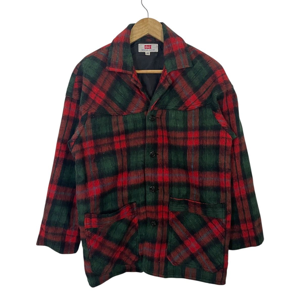 Japanese Brand Vintage Halt Wool Chekered Jacket Size US M / EU 48-50 / 2 - 1 Thumbnail
