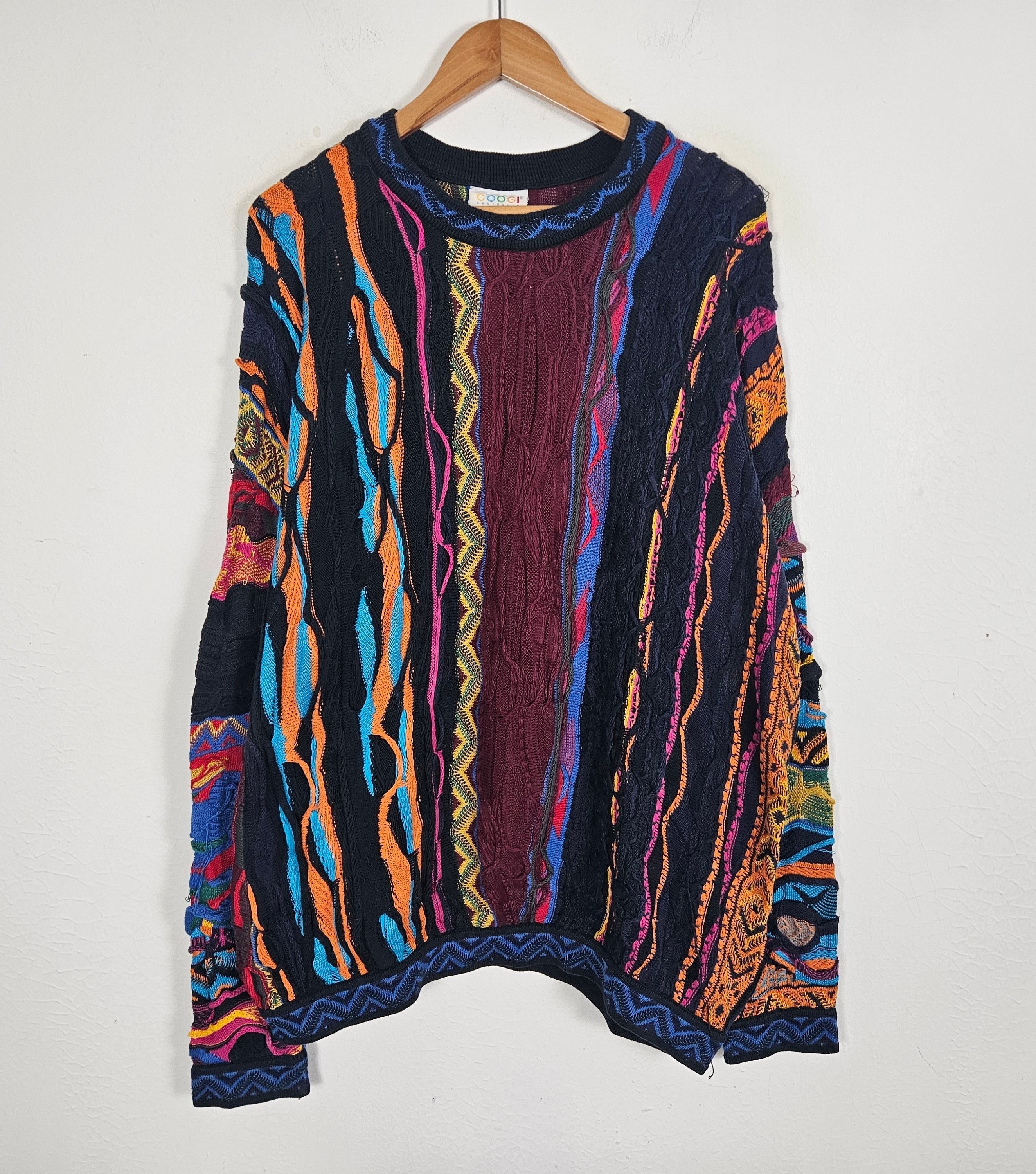 Coogi × Vintage Vintage Coogi Rainbow Cable Australia Knit biggie Sweater Size US L / EU 52-54 / 3 - 2 Thumbnail