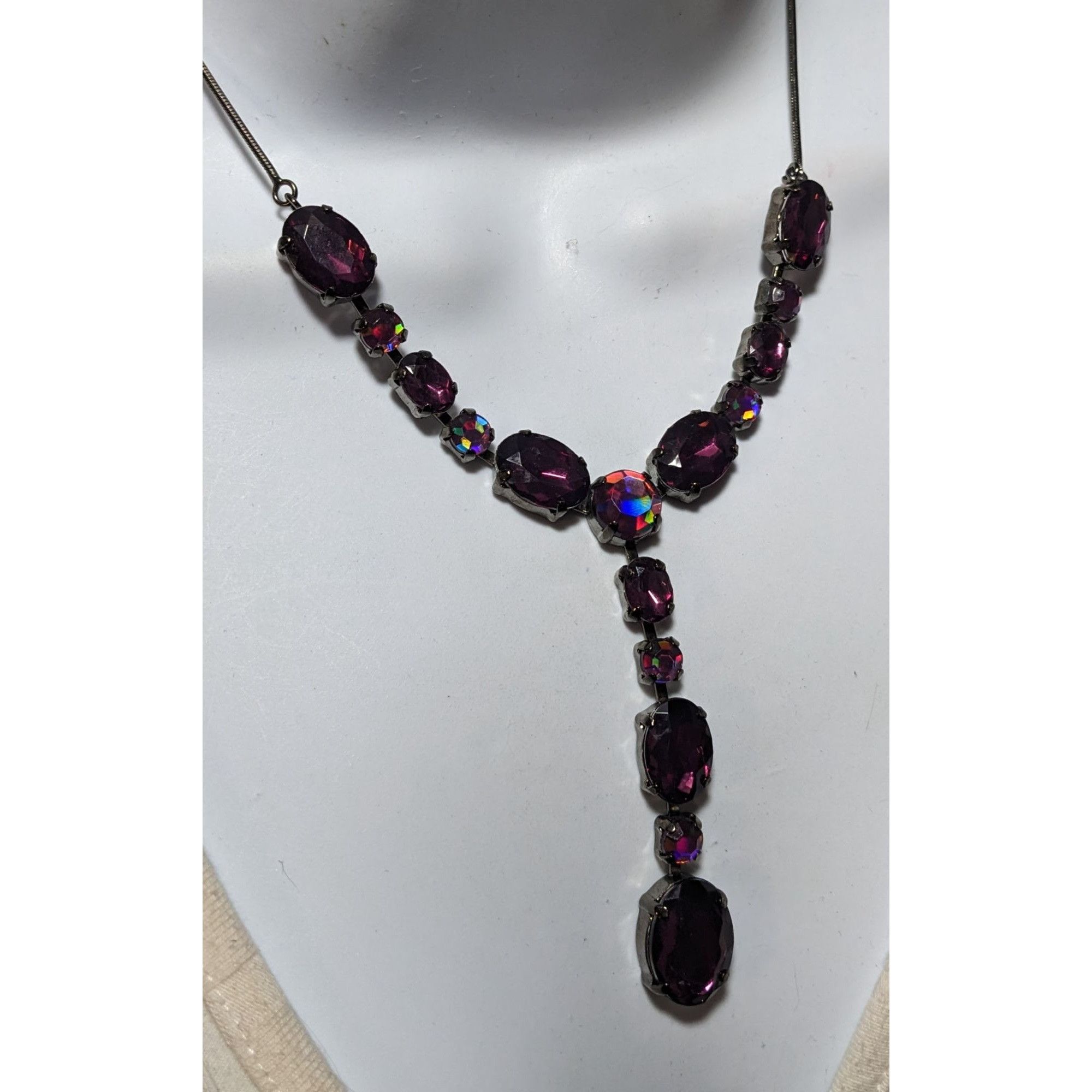 Other Vintage Y2K Prismatic Purple Wet Seal Y Necklace Size ONE SIZE - 7 Thumbnail