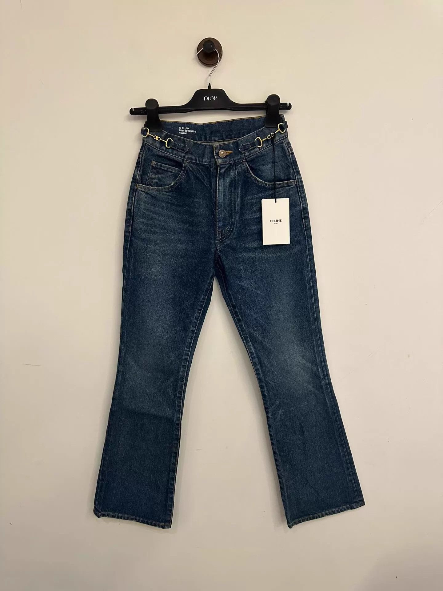 Celine CELINE Triomphe Gold Jeans Size 25 98 New Size 25" / US 0 / IT 36 - 1 Thumbnail