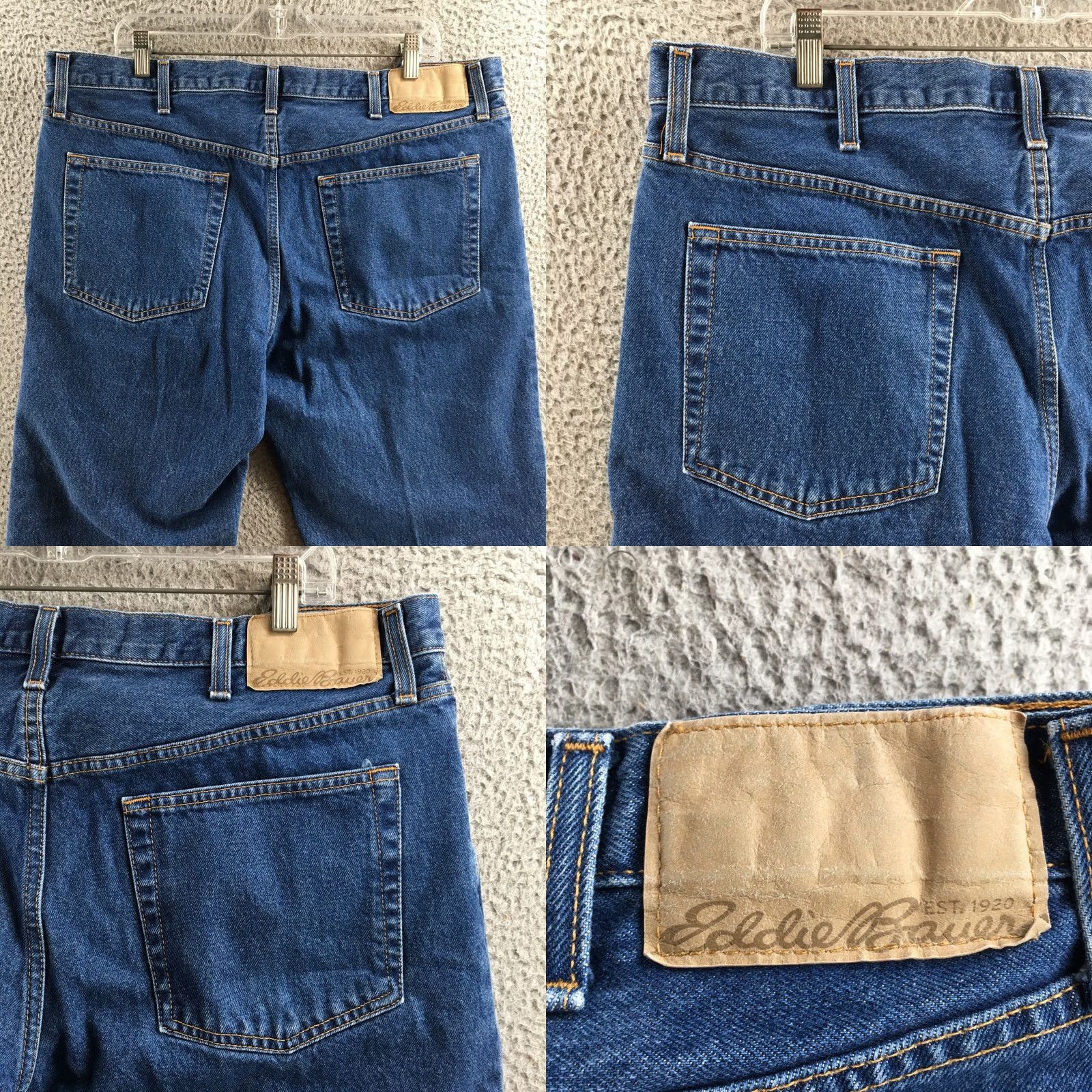 Eddie Bauer Eddie Bauer Jeans Mens 38x30 Blue Straight Leg Zip Fly Relaxed Cotton Denim Shirt? Size US 38 / EU 54 - 9 Thumbnail