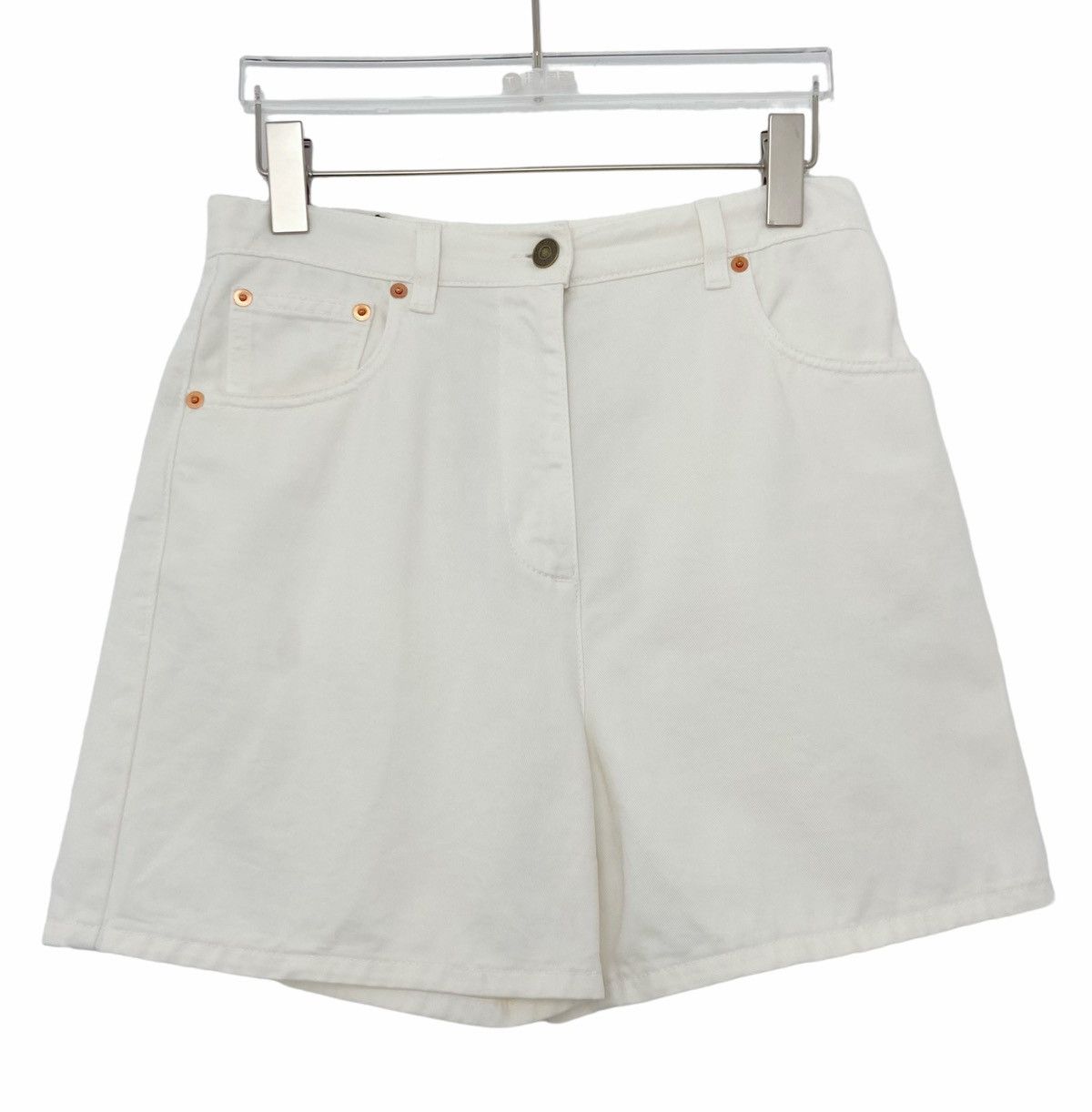 Gucci Gucci Washed Solid Color Zip Pocket Denim Shorts K26WX Size 27" / US 4 / IT 40 - 1 Thumbnail