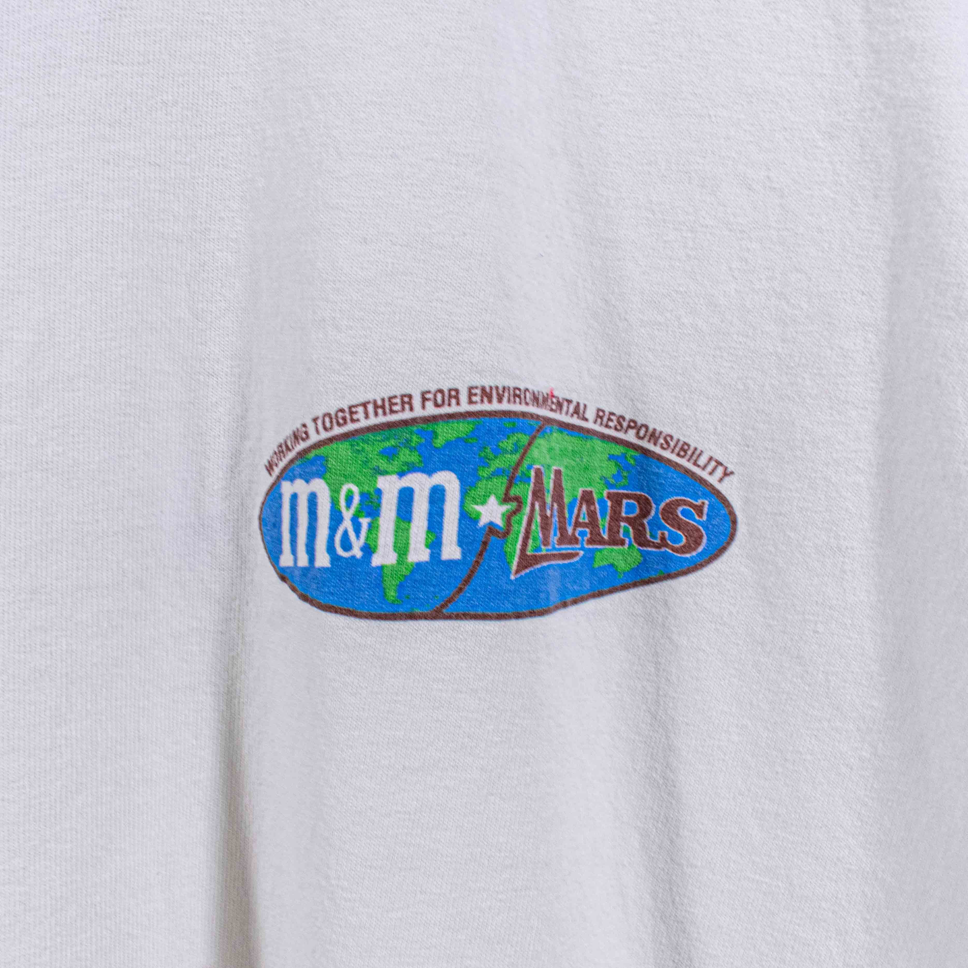 Anvil Mars M&M Candy Environmental Responsibility T-Shirt VTG 90s Size US L / EU 52-54 / 3 - 1 Thumbnail