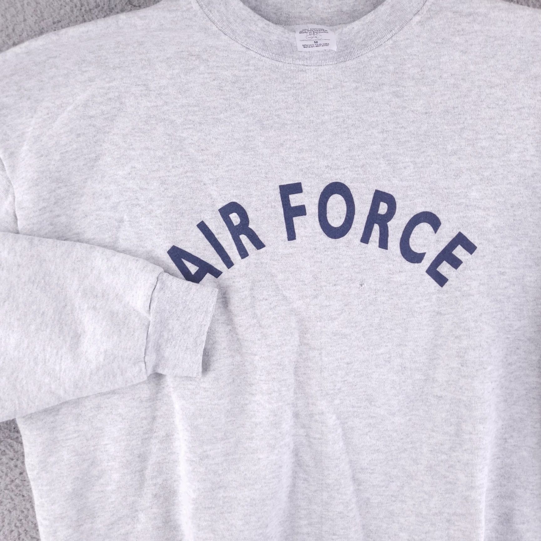 Vintage CAC Sweatshirt Mens Medium Gray Air Force Pullover Crewneck Size US M / EU 48-50 / 2 - 2 Thumbnail