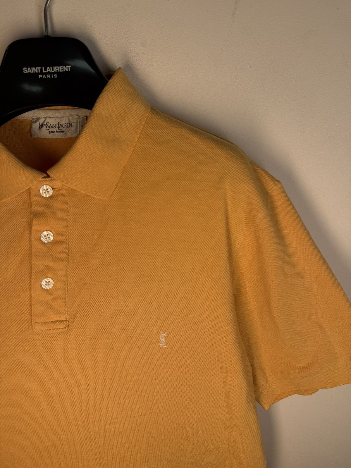 Yves Saint Laurent Peach YSL Polo Shirt Orange YSL Shirt Summer YSL Tee Size US L / EU 52-54 / 3 - 1 Thumbnail
