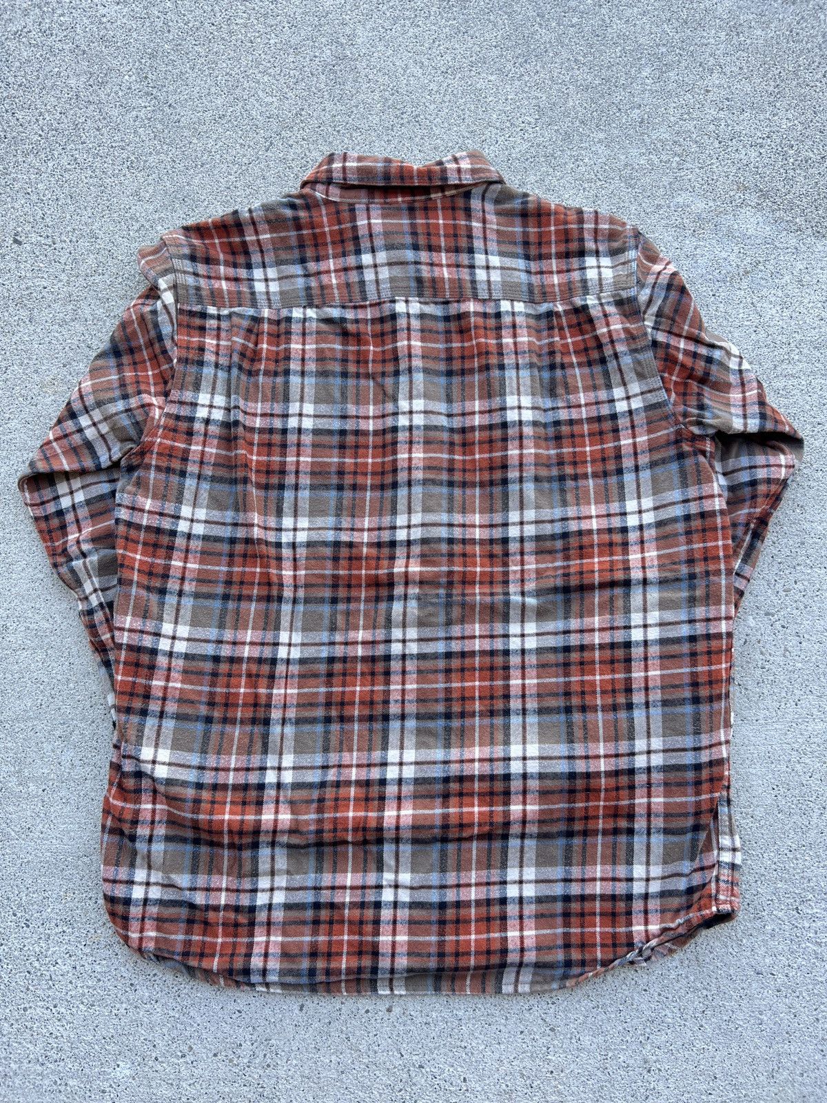 Carhartt Late 2000s Carhartt Relaxed Fit Orange/Brown Plaid Flannel Size US L / EU 52-54 / 3 - 2 Thumbnail