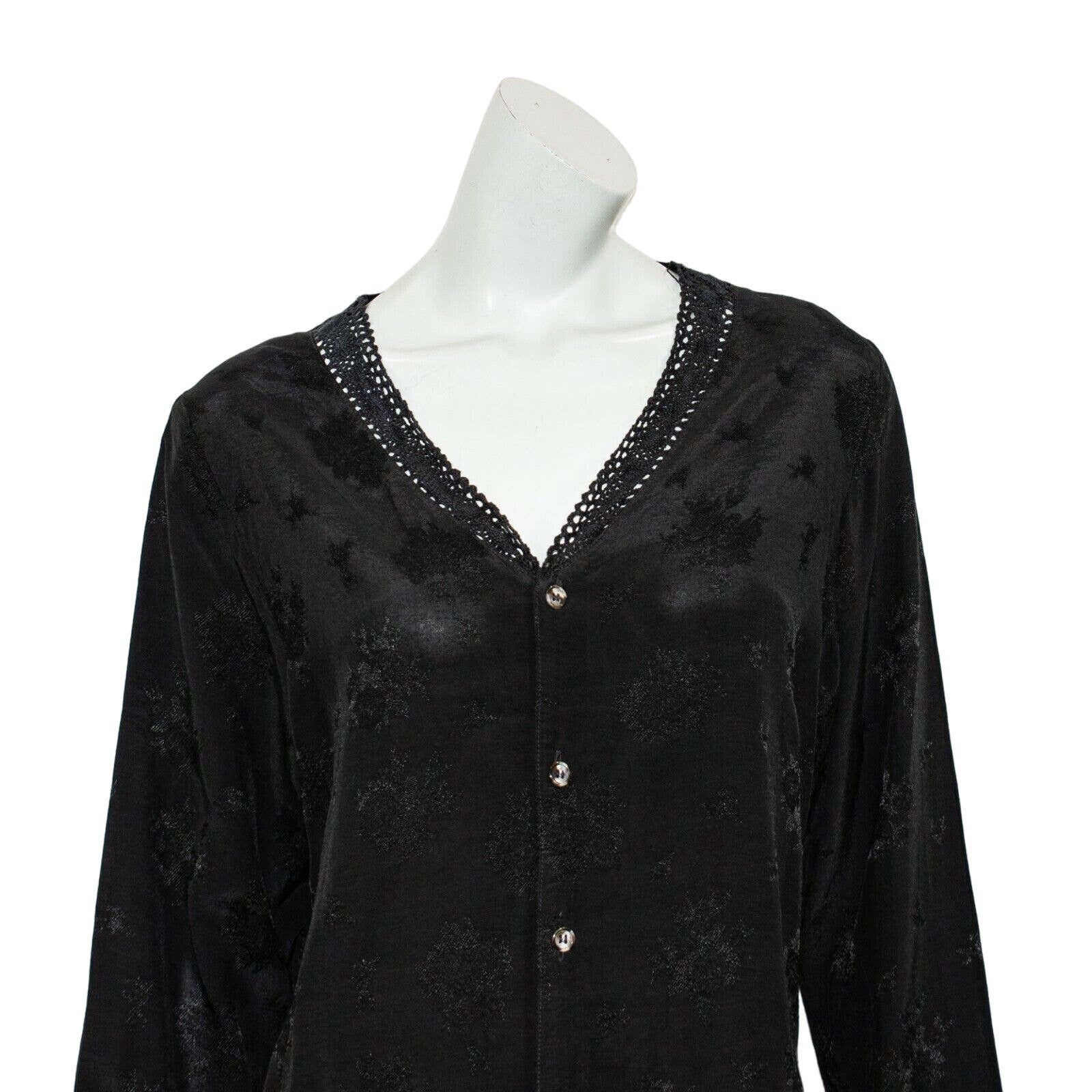 CP Shades CP SHADES Black Floral Button-up Shirt Rayon Size Medium Size M / US 6-8 / IT 42-44 - 9 Thumbnail
