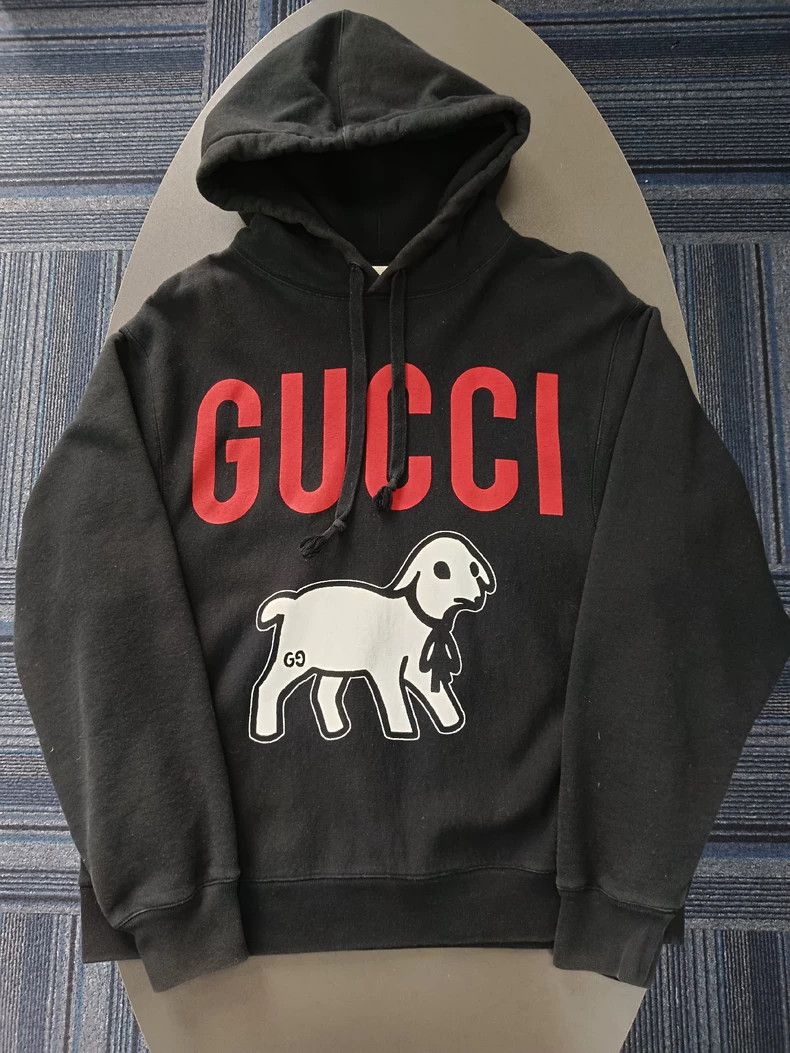 Gucci Gucci Hooded sweatshirt with lamb pattern 2504-Nextarrow Size US M / EU 48-50 / 2 - 1 Thumbnail