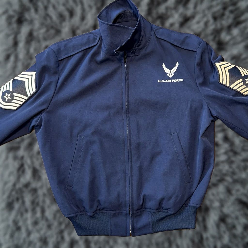 Vintage Vintage DSCP Military Air Force JROTC Navy ZIp Jacket
