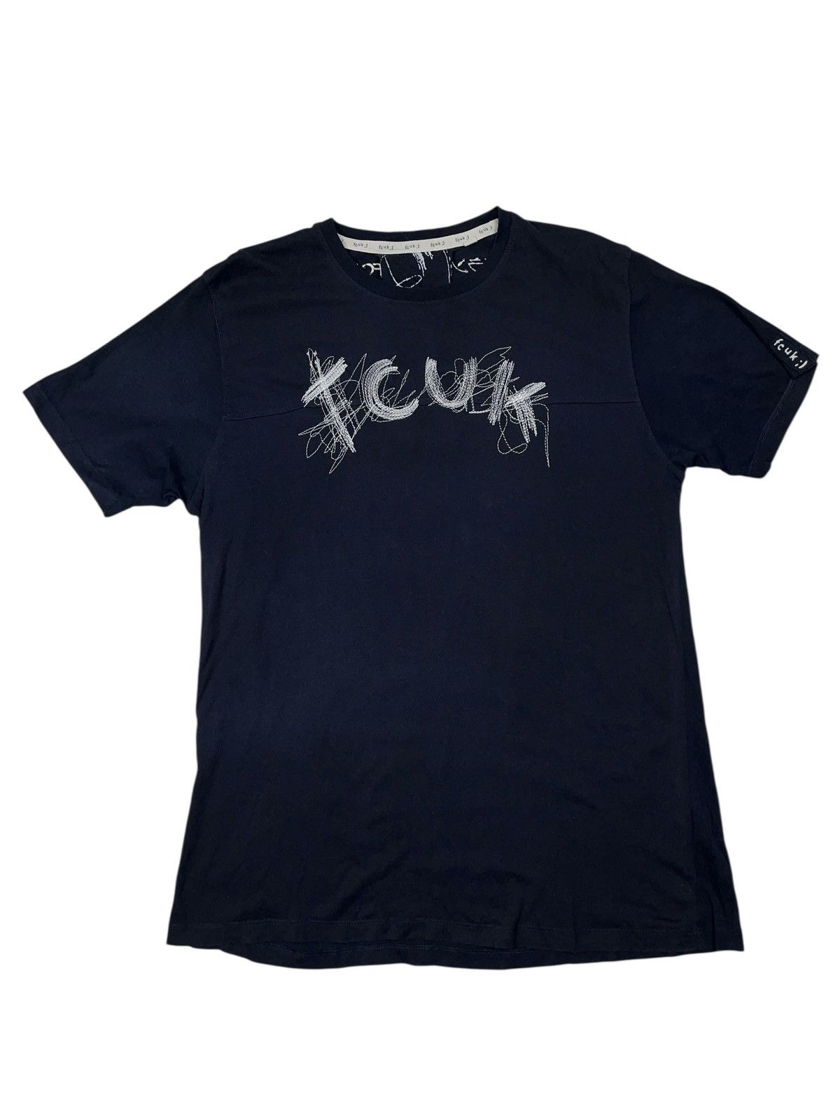 FCUK × French Connection Vintage FCUK Embroidered Logo T-shirt Japanese Style Size US M / EU 48-50 / 2 - 1 Thumbnail