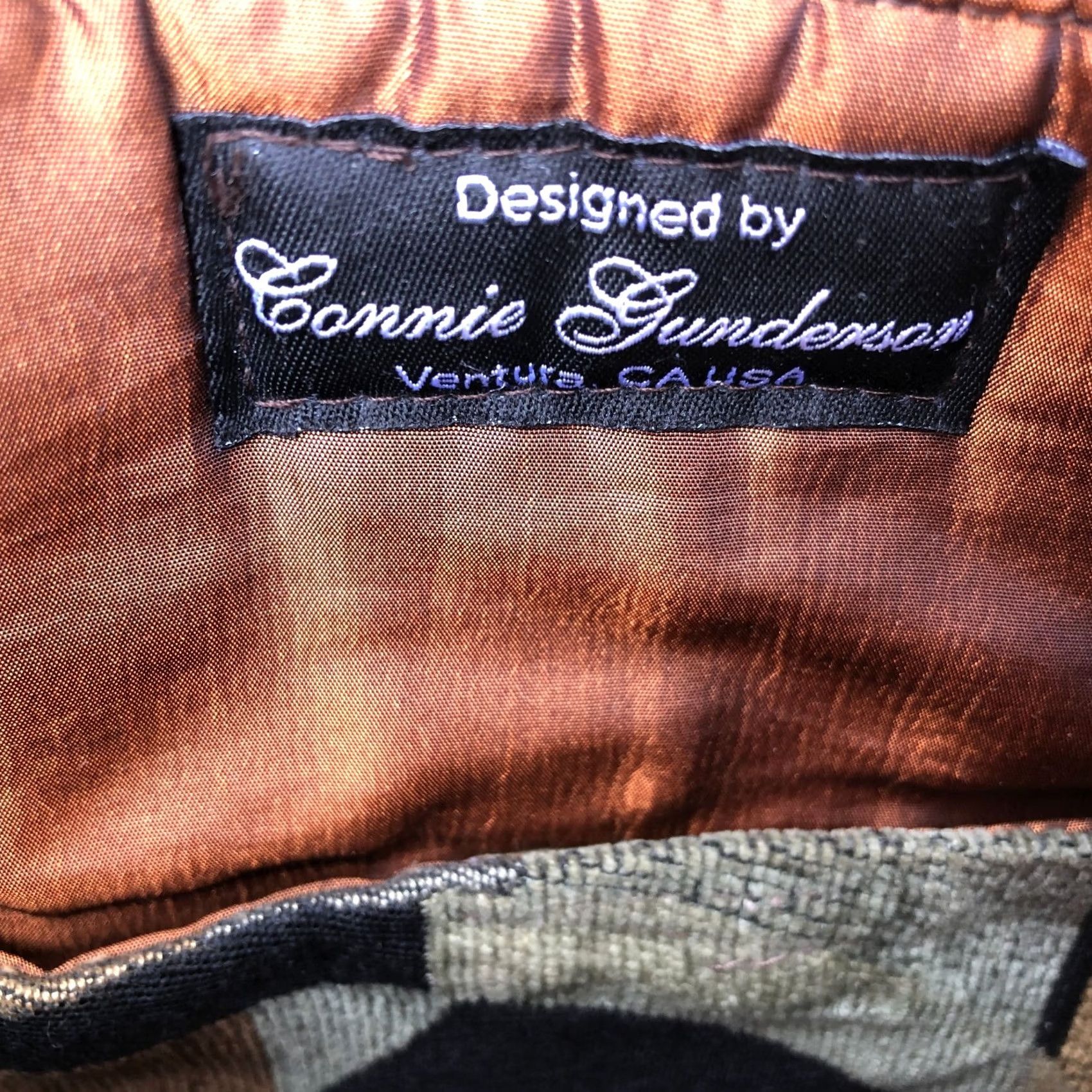 Vintage CONNIE GUNDERSON Ventura CA Designer Crossbody Purse Fuzzy Satchel Bag Brown Women Medium 11" W x 10" H Polyester Designer Crossbody Bag Brown Size ONE SIZE - 7 Thumbnail