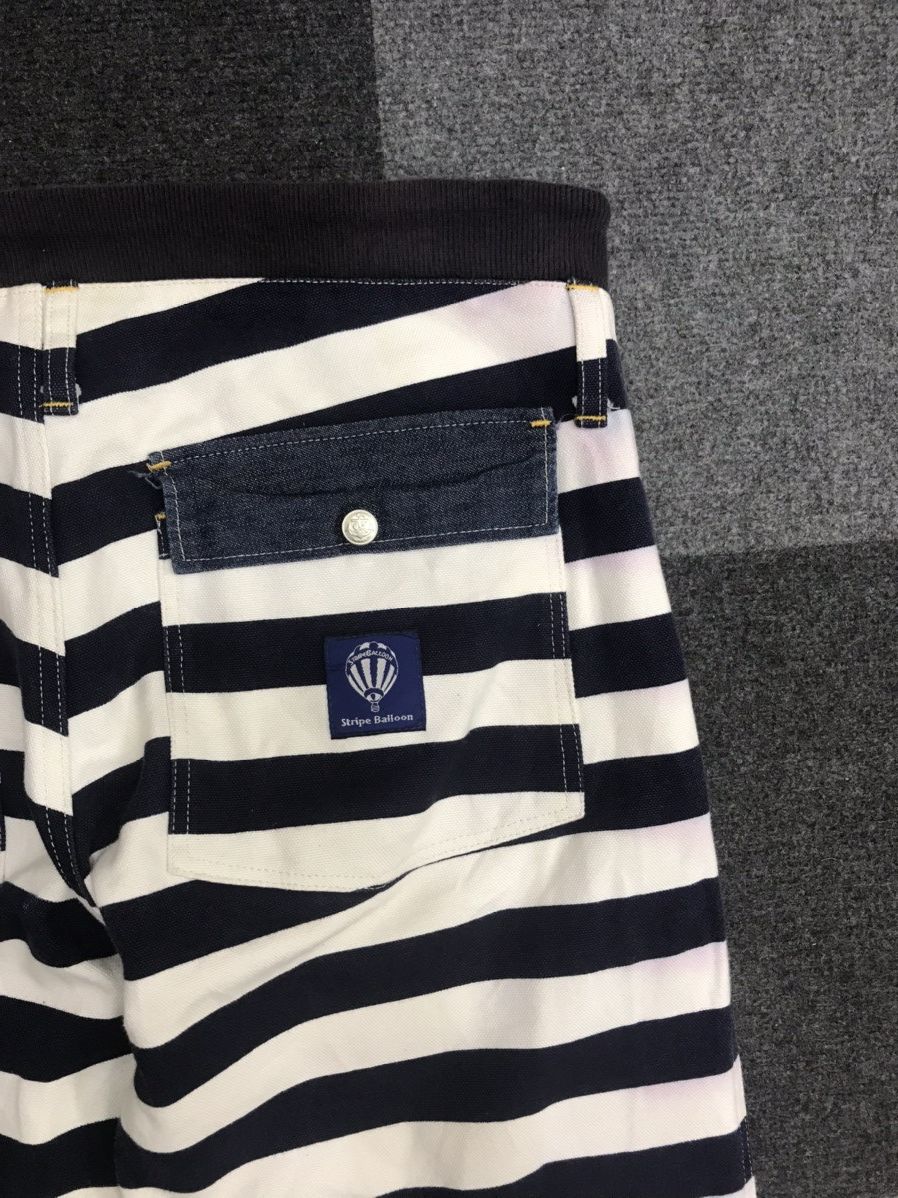 Japanese Brand Very Rare Prisoner Stripe Ballon Duck Canvas Pant Size US 35 - 12 Thumbnail