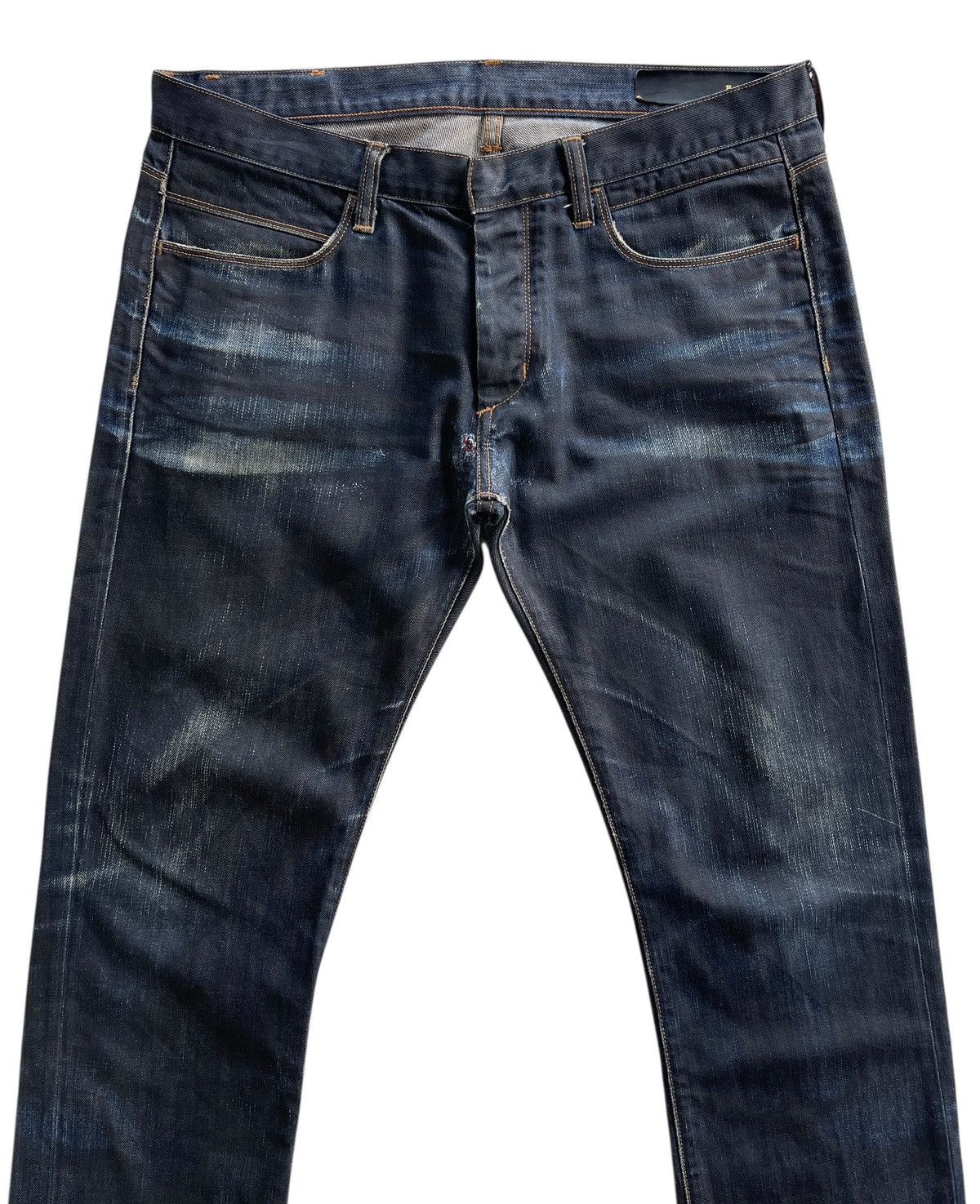 Vintage Ring Milano Distressed Waxed Denim Size US 33 - 2 Thumbnail