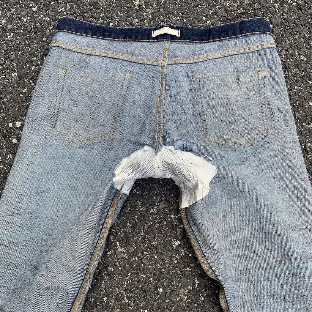 Self Edge 💥 REDLINE 💥 Nice Fading Jeans Japanese Vintage Ankle Pants Size US 33 - 18 Thumbnail