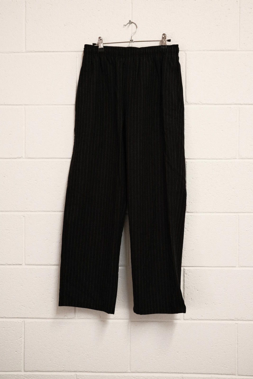 Stussy Stussy Black Pinstripe Casual Pants SIZE S Size US 34 / EU 50 - 1 Thumbnail