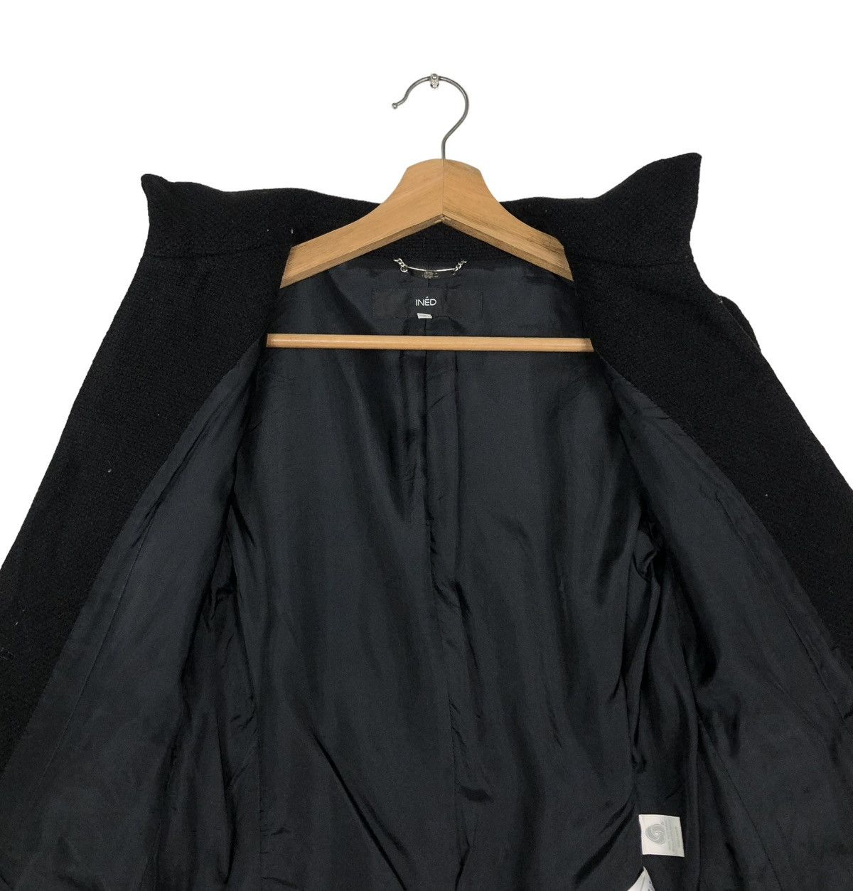 Japanese Brand 🔥RICH BLACK CROPPED WOOL JACKET INED JAPAN Size M / US 6-8 / IT 42-44 - 14 Thumbnail